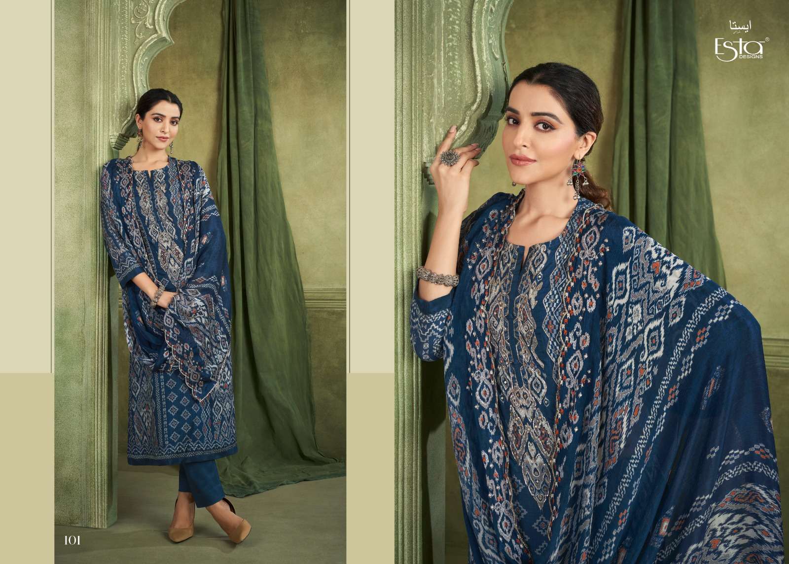 elaric by esta designs 101-106 series exclusive designer salwar kameez catalogue manufacturer surat gujarat 