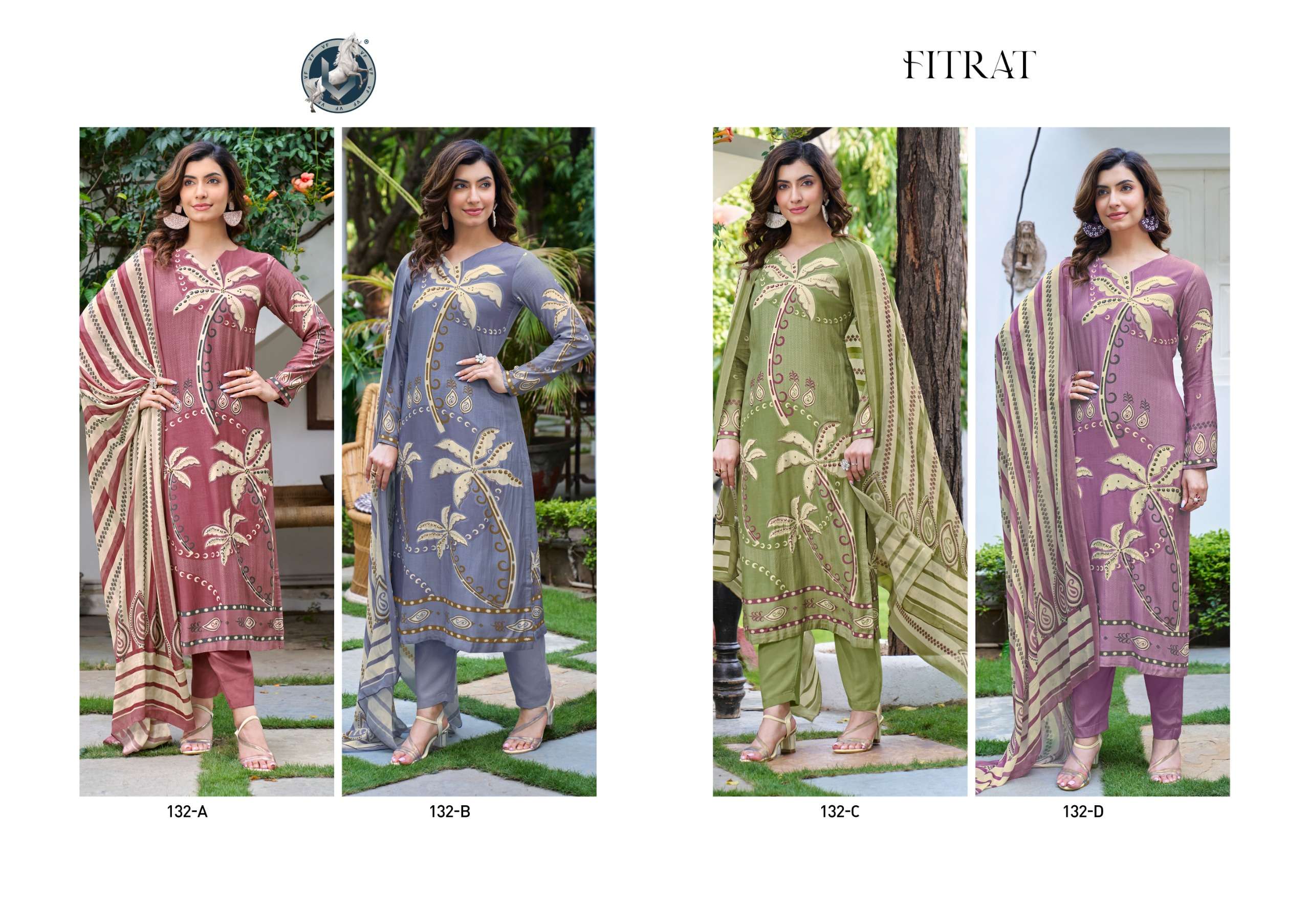 fitrat by vivek fashion ustich salwar kameez catalogue wholesale rate surat gujarat 