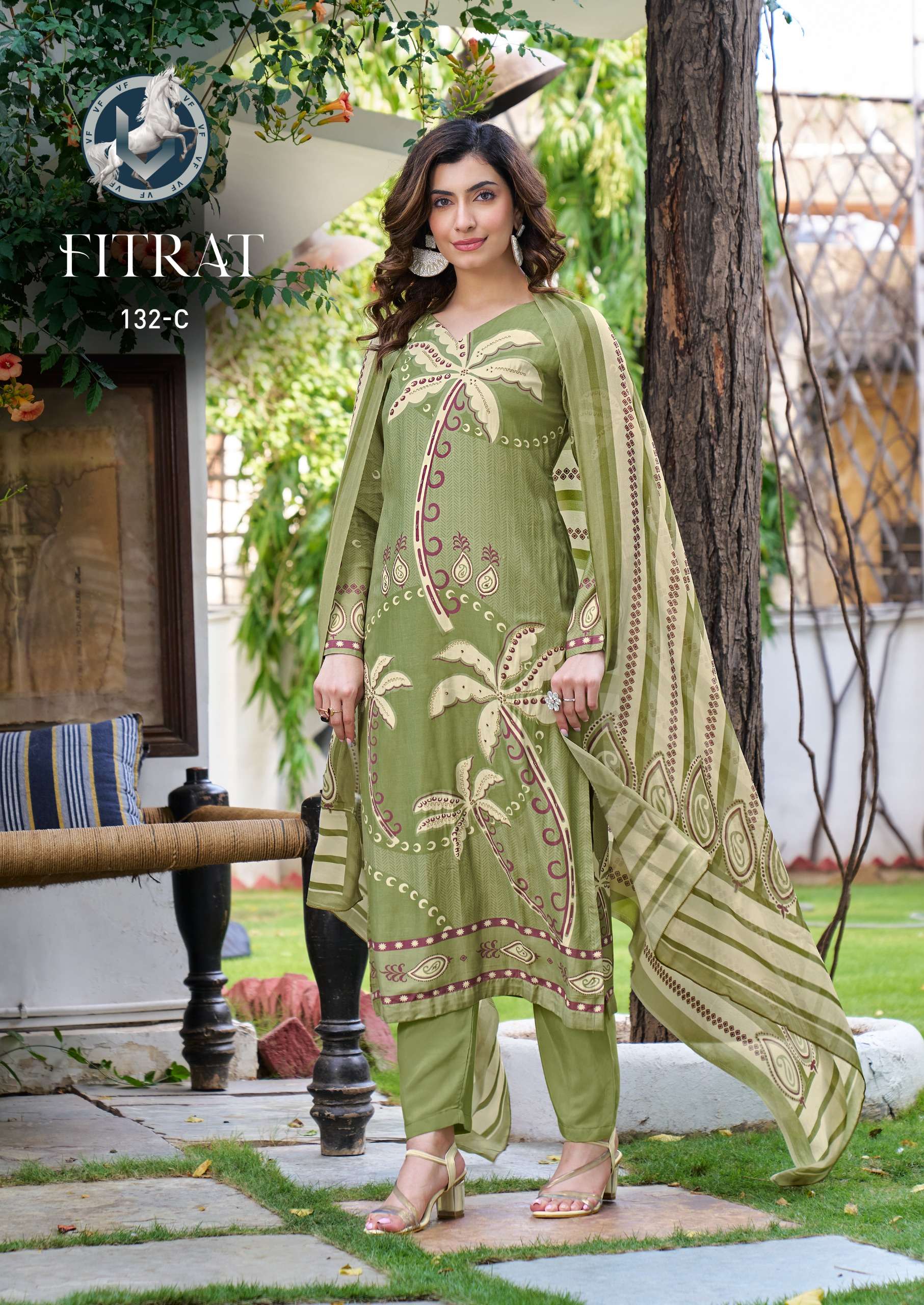 fitrat by vivek fashion ustich salwar kameez catalogue wholesale rate surat gujarat 