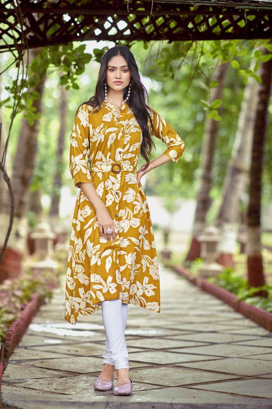 grassy by tips tops 1001 1006 series a line with belt trendy kurtis catalogue online supplier surat gujarat