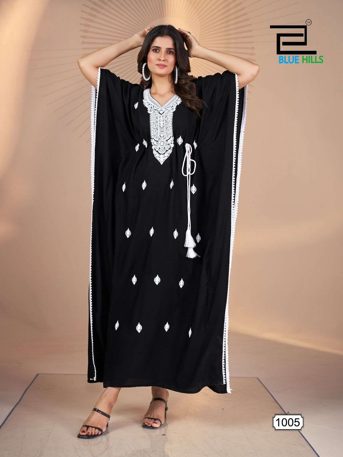 honey nx by bluehills embroidey work rayon kaftan catalogue manufacturer surat gujarat 