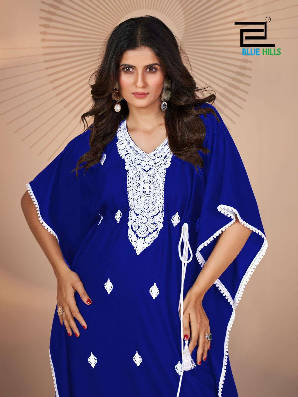 honey nx by bluehills embroidey work rayon kaftan catalogue manufacturer surat gujarat 