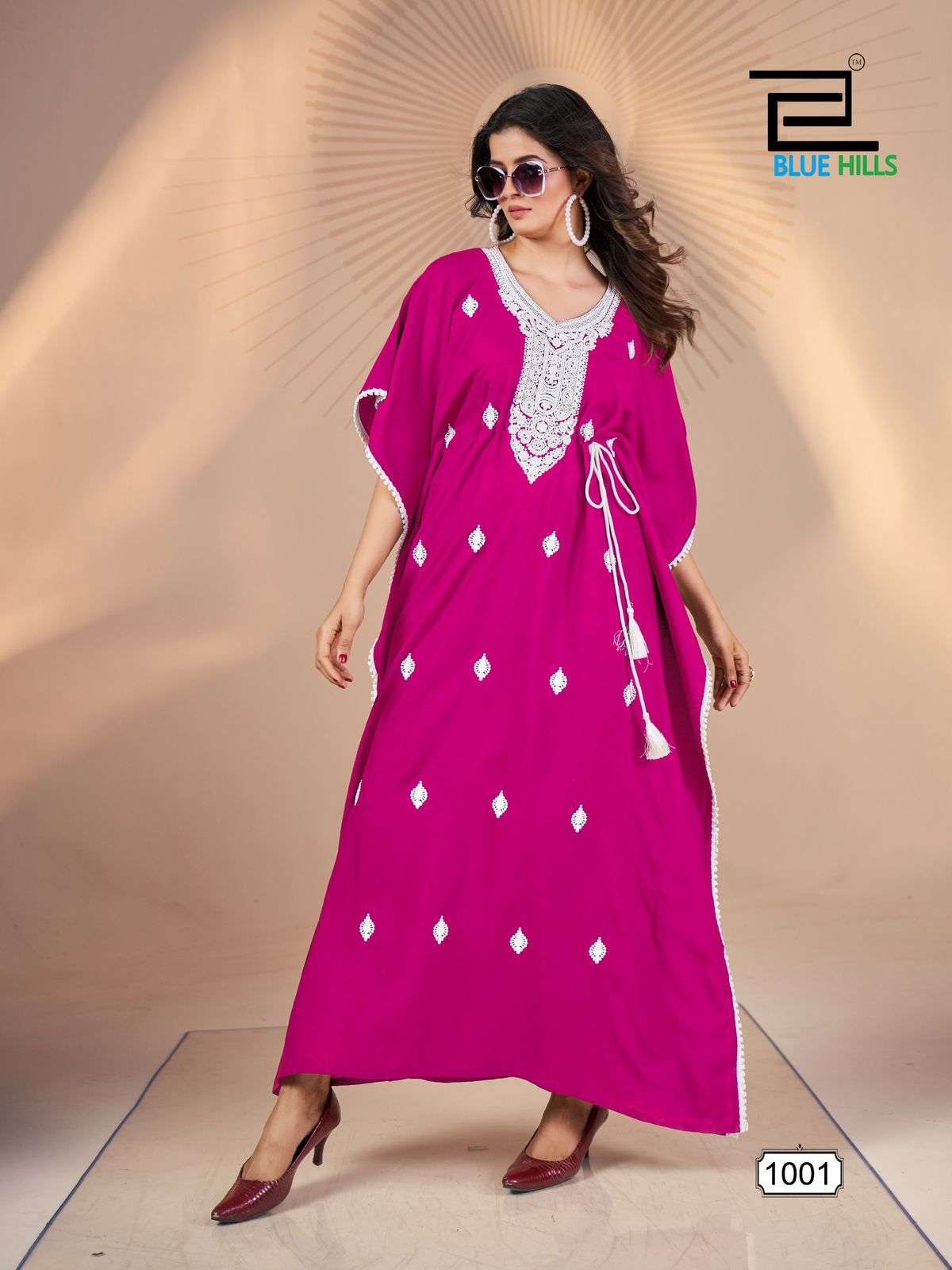 honey nx by bluehills embroidey work rayon kaftan catalogue manufacturer surat gujarat 