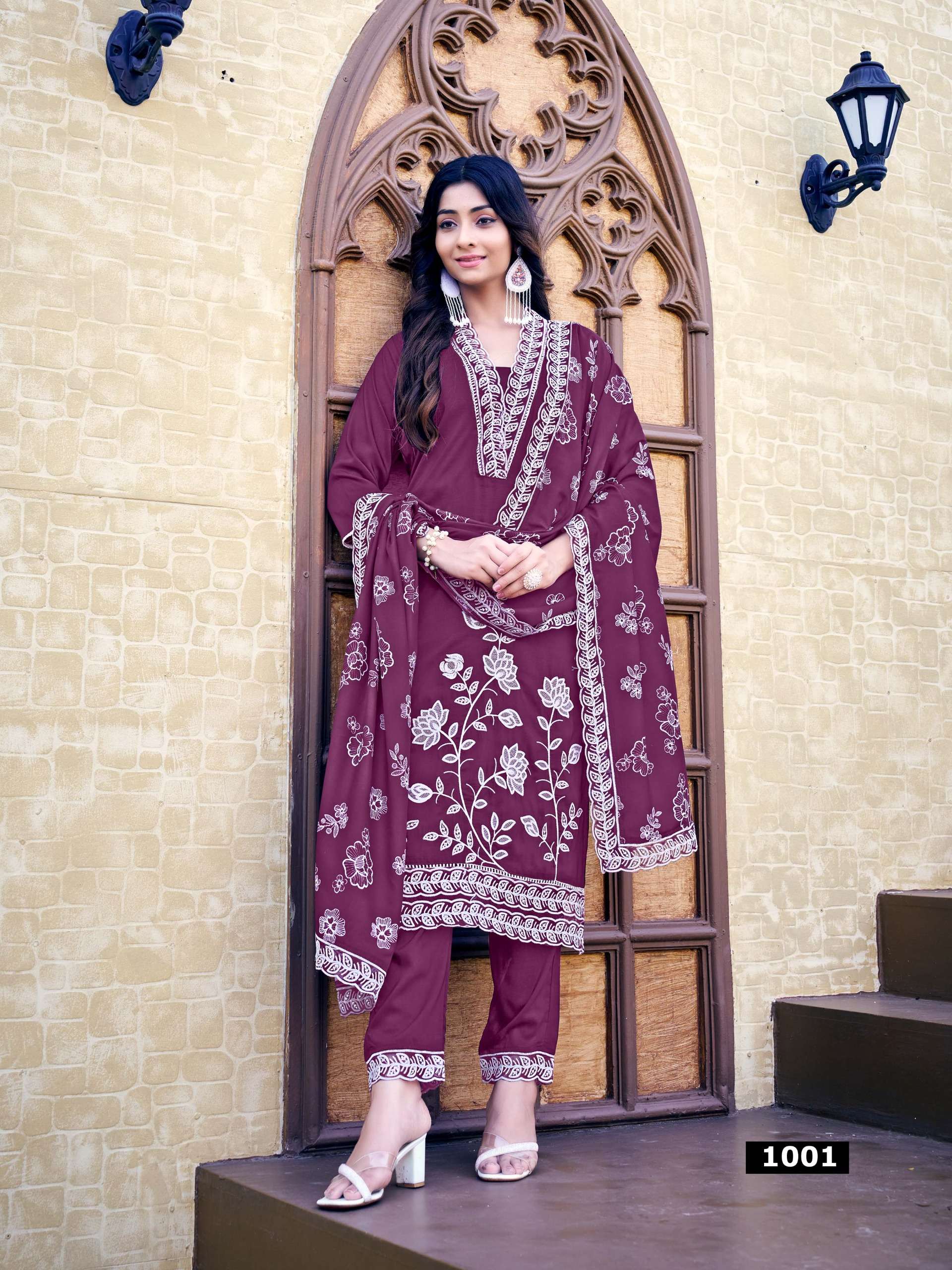 kajal by parra studio 1001-1006 decent look designer kurtis catalogue wholesale market surat gujarat 