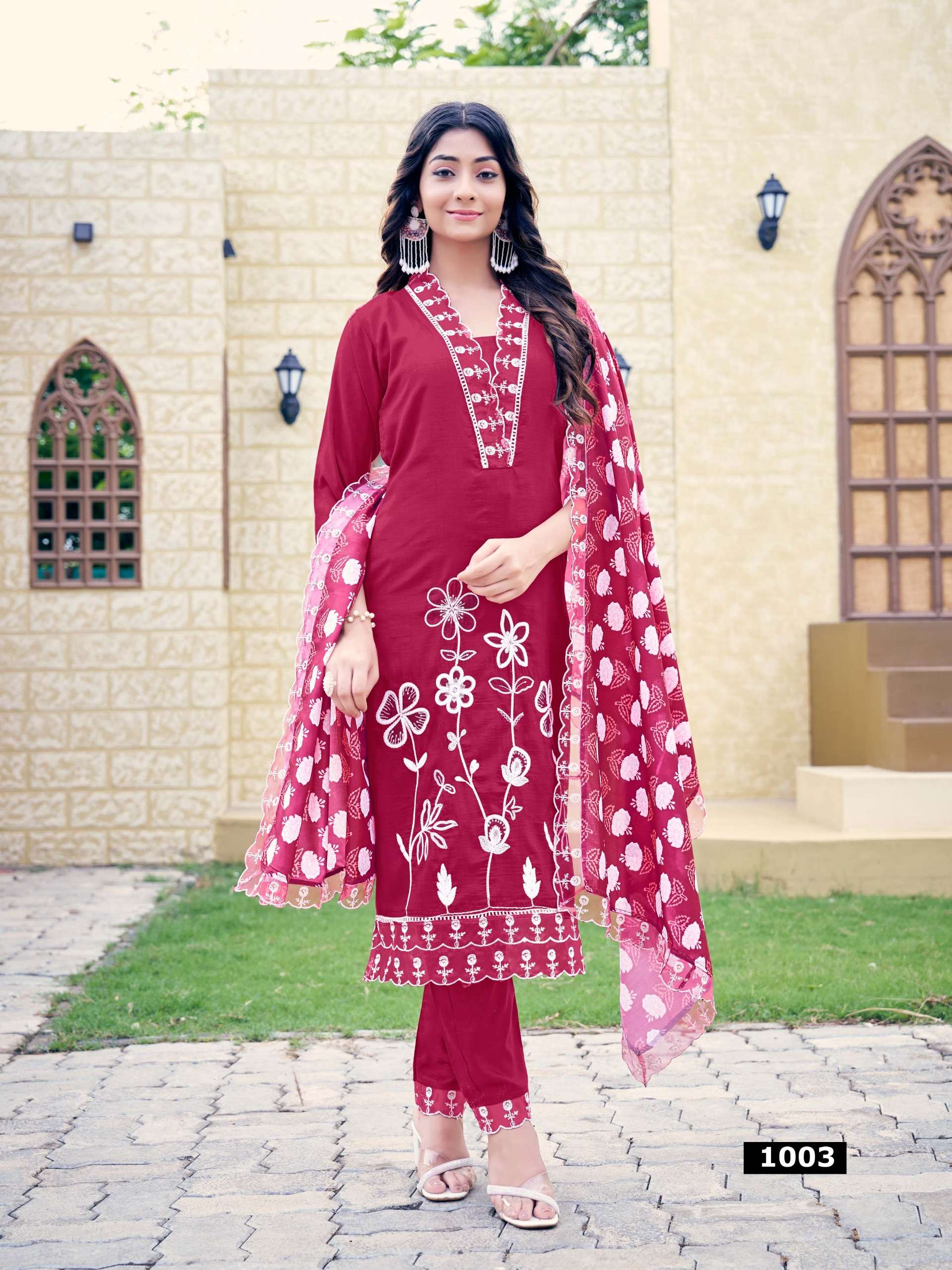 kajal by parra studio 1001-1006 decent look designer kurtis catalogue wholesale market surat gujarat 