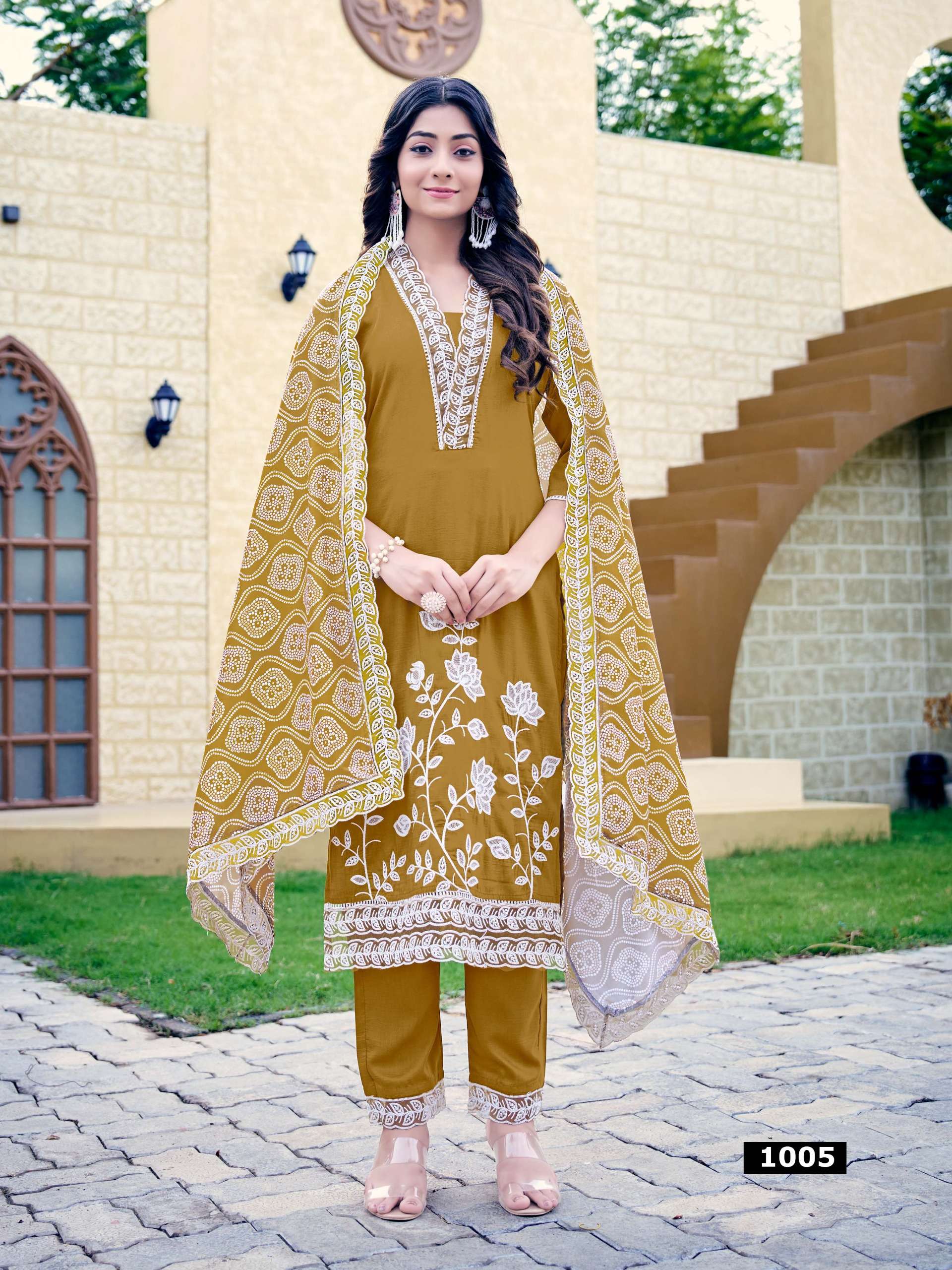 kajal by parra studio 1001-1006 decent look designer kurtis catalogue wholesale market surat gujarat 