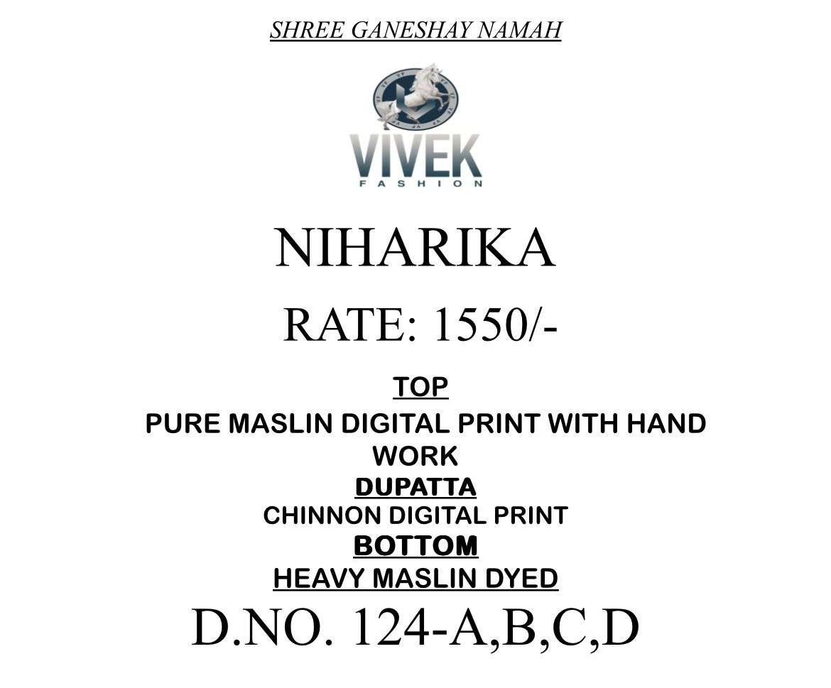 niharika by vivek fashion unstich salwar kameez catalogue online supplier surat gujarat 