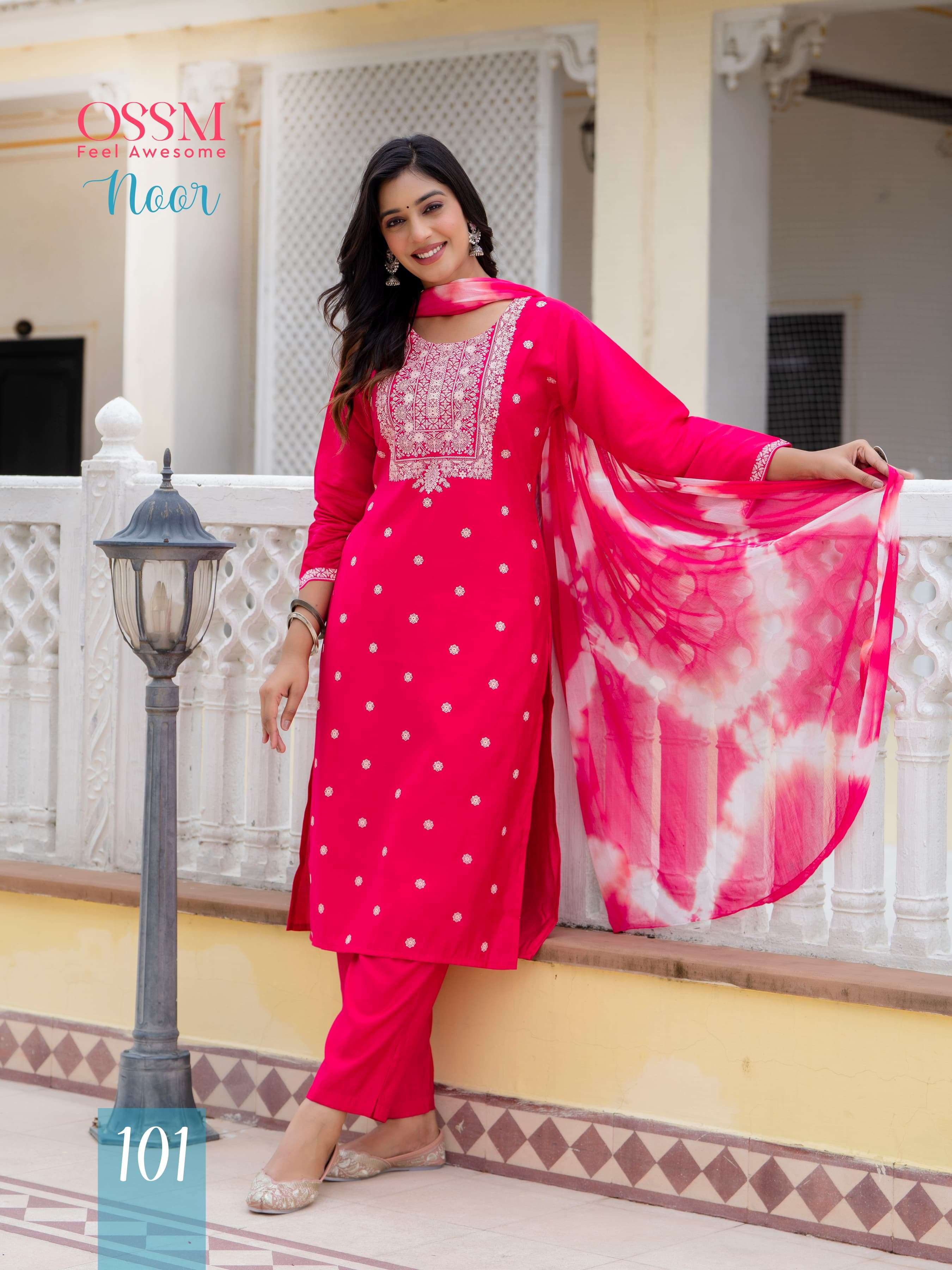 noor by ossm 101 106 series designer decent look kurtis catalogue online purchasing surat gujarat