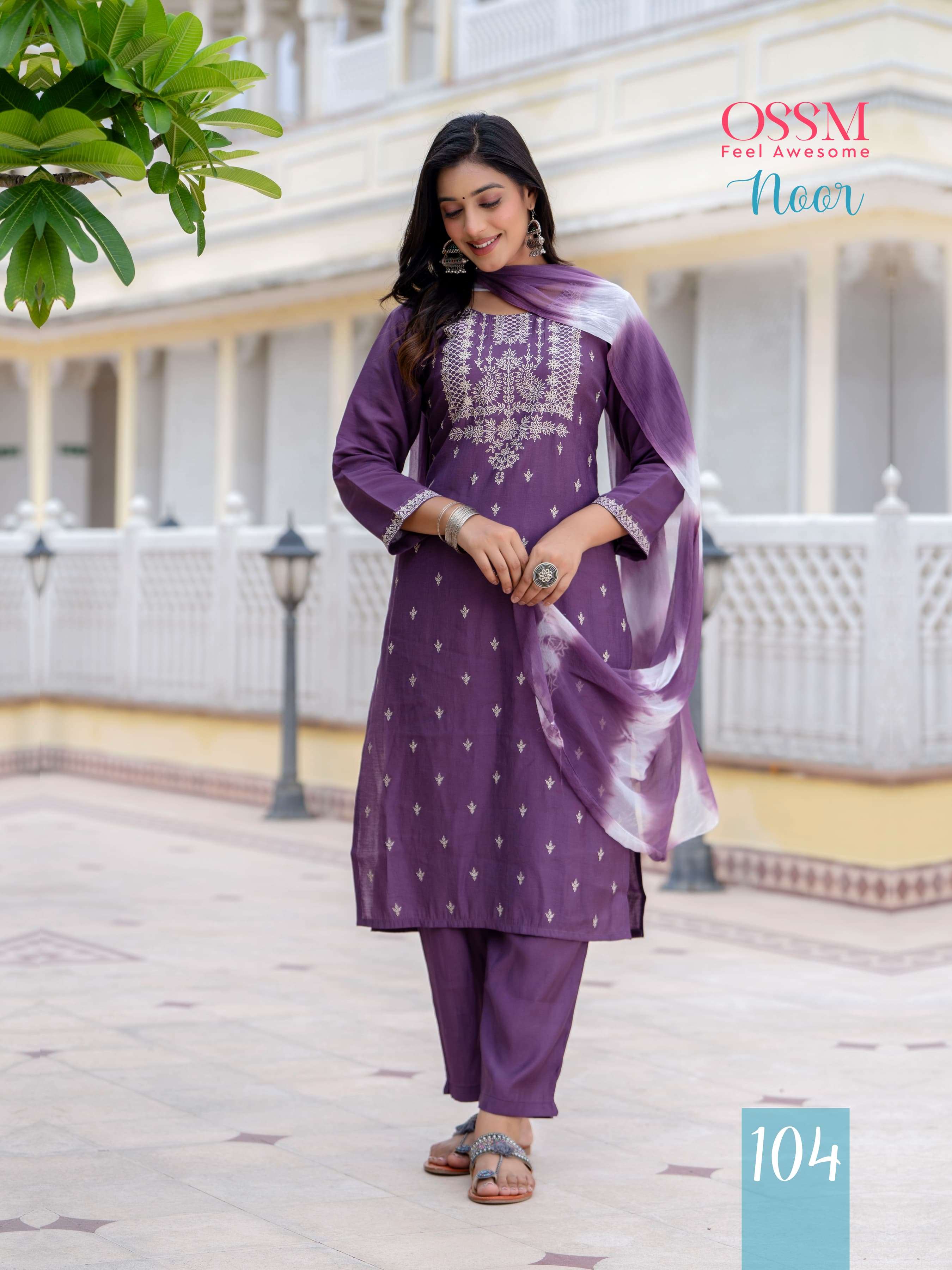 noor by ossm 101-106 series designer decent look kurtis catalogue online purchasing surat gujarat 