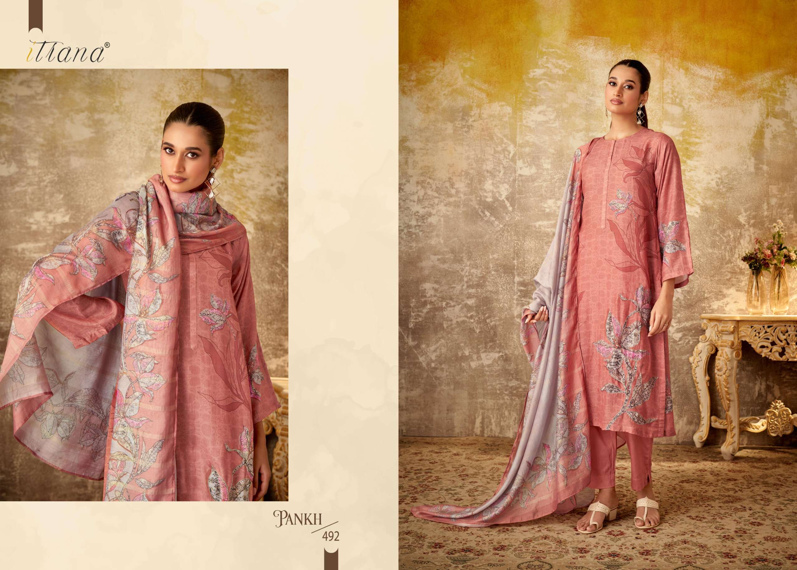 pankh by itrana muslin silk designer salwar kameez catalogue online dealer surat gujarat 