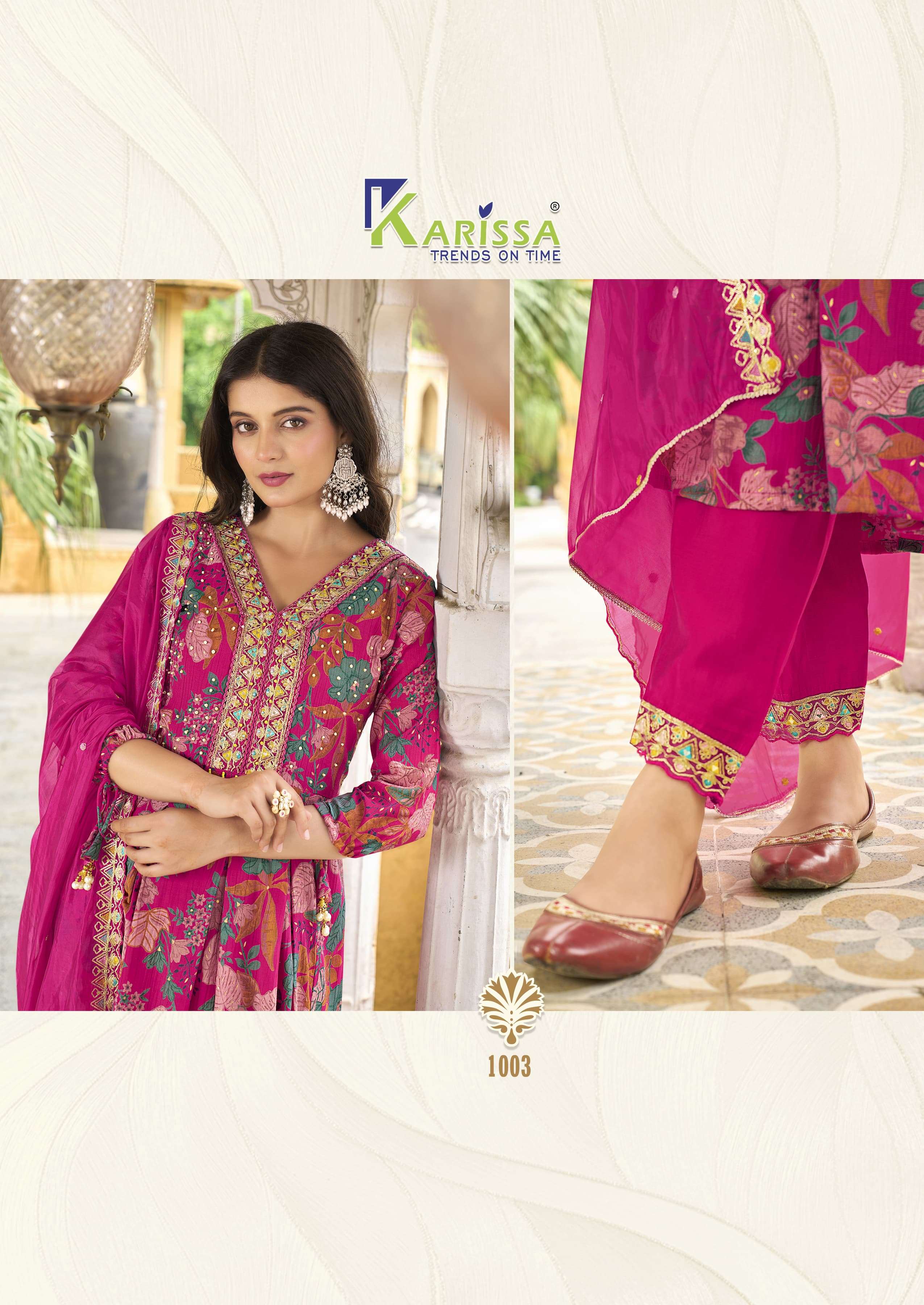 suhana by karissa trends 1001-1004 decent look designer kurtis catalogue wholesale price surat gujarat 