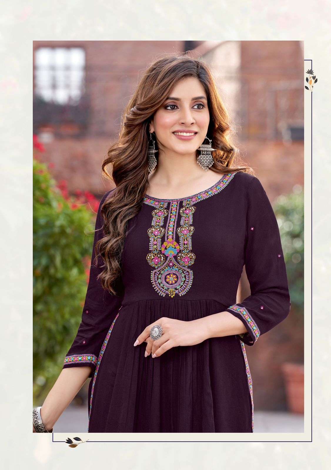 ananta by wooglee fashion 4001-4004 series rayon designer fancy kurtis catalogue wholesale surat 