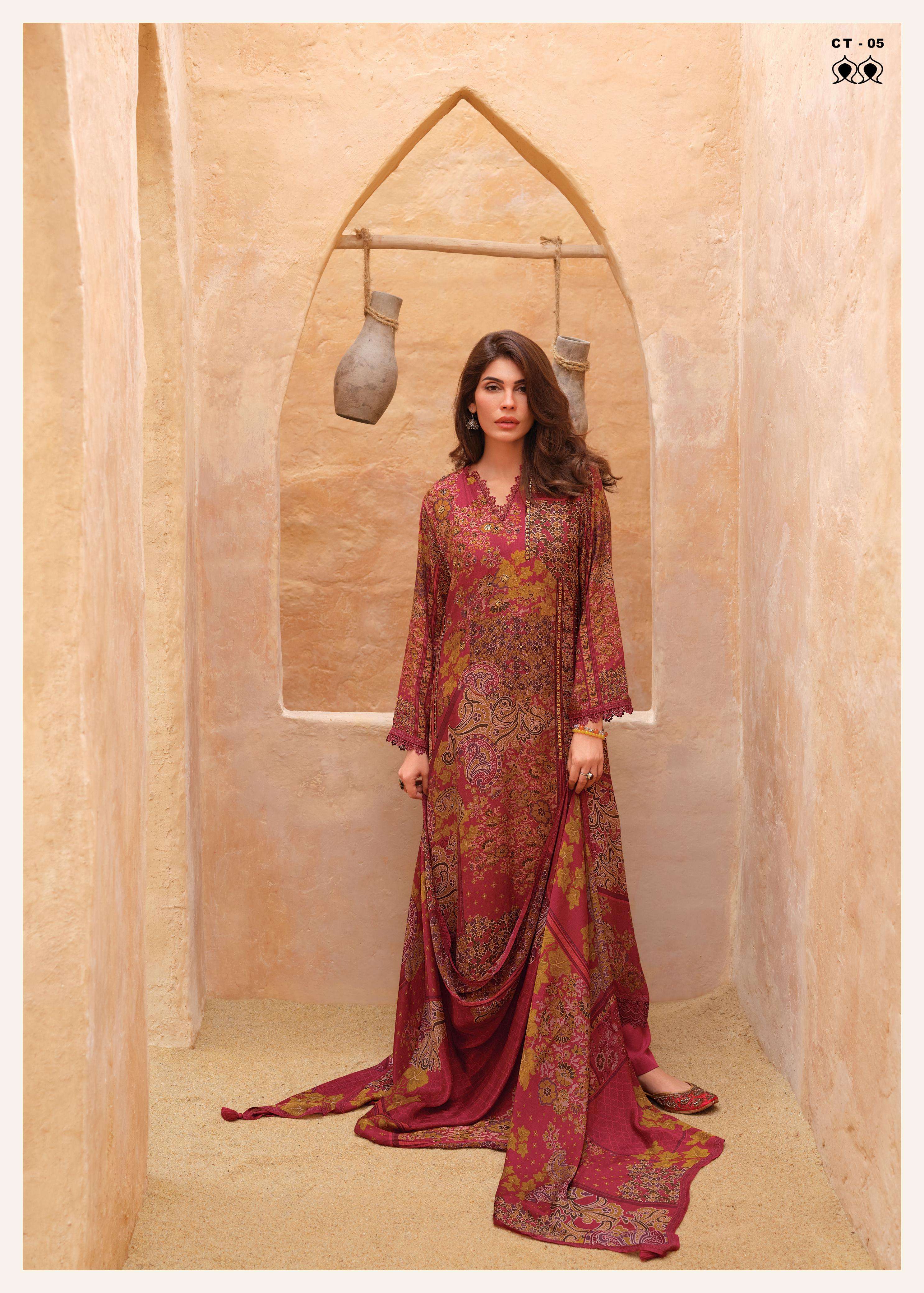 carter by varsha fashion exclusive designer print with handwork dress material catalogue latest design 2024