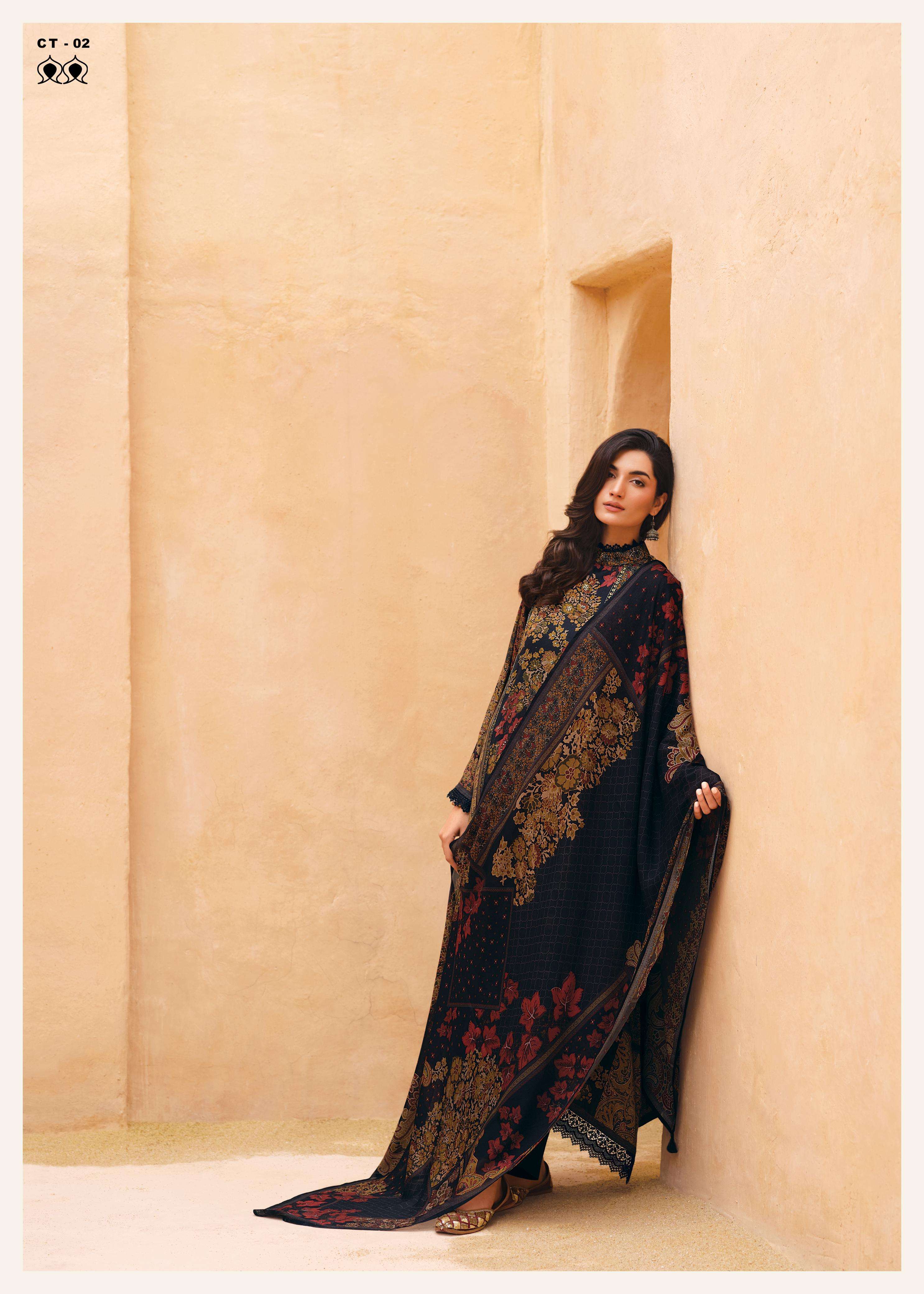 carter by varsha fashion exclusive designer print with handwork dress material catalogue latest design 2024