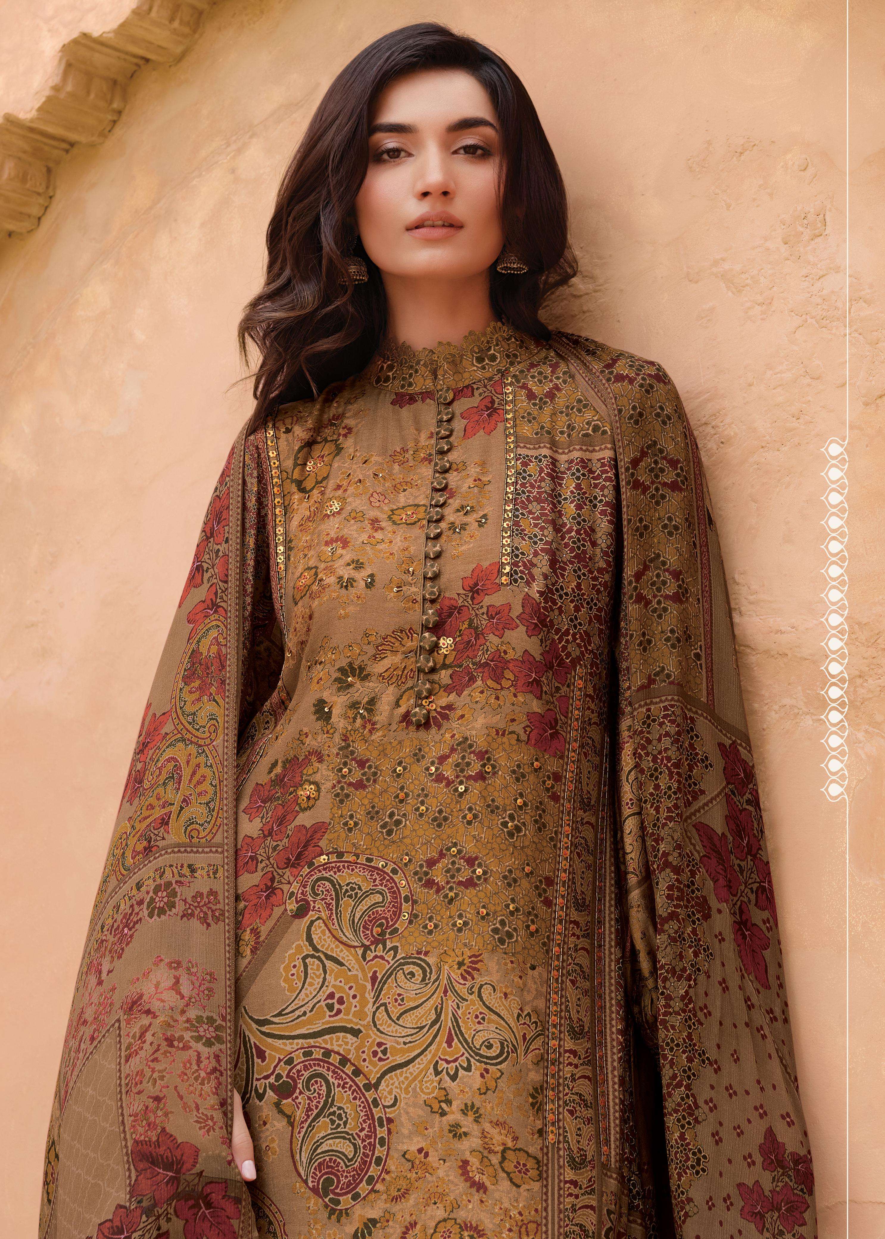 carter by varsha fashion exclusive designer print with handwork dress material catalogue latest design 2024