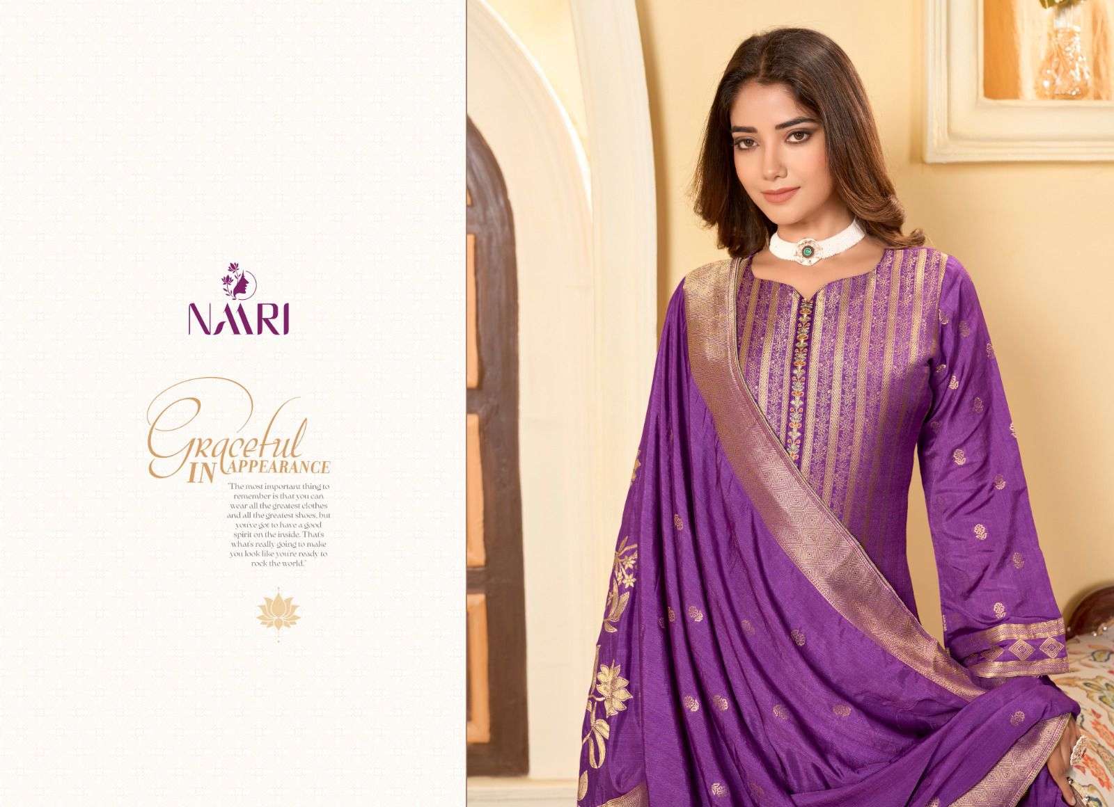 chamak by naari 105001-105004 series indian designer festive wear salwar kameez catalogue dealer surat gujarat 