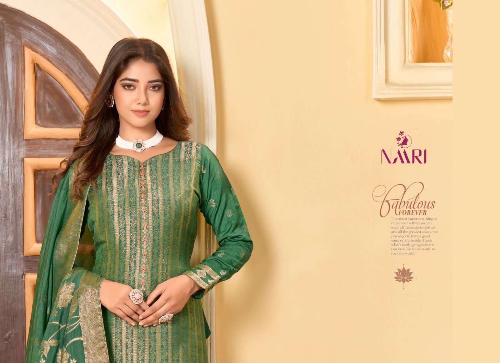 chamak by naari 105001-105004 series indian designer festive wear salwar kameez catalogue dealer surat gujarat 