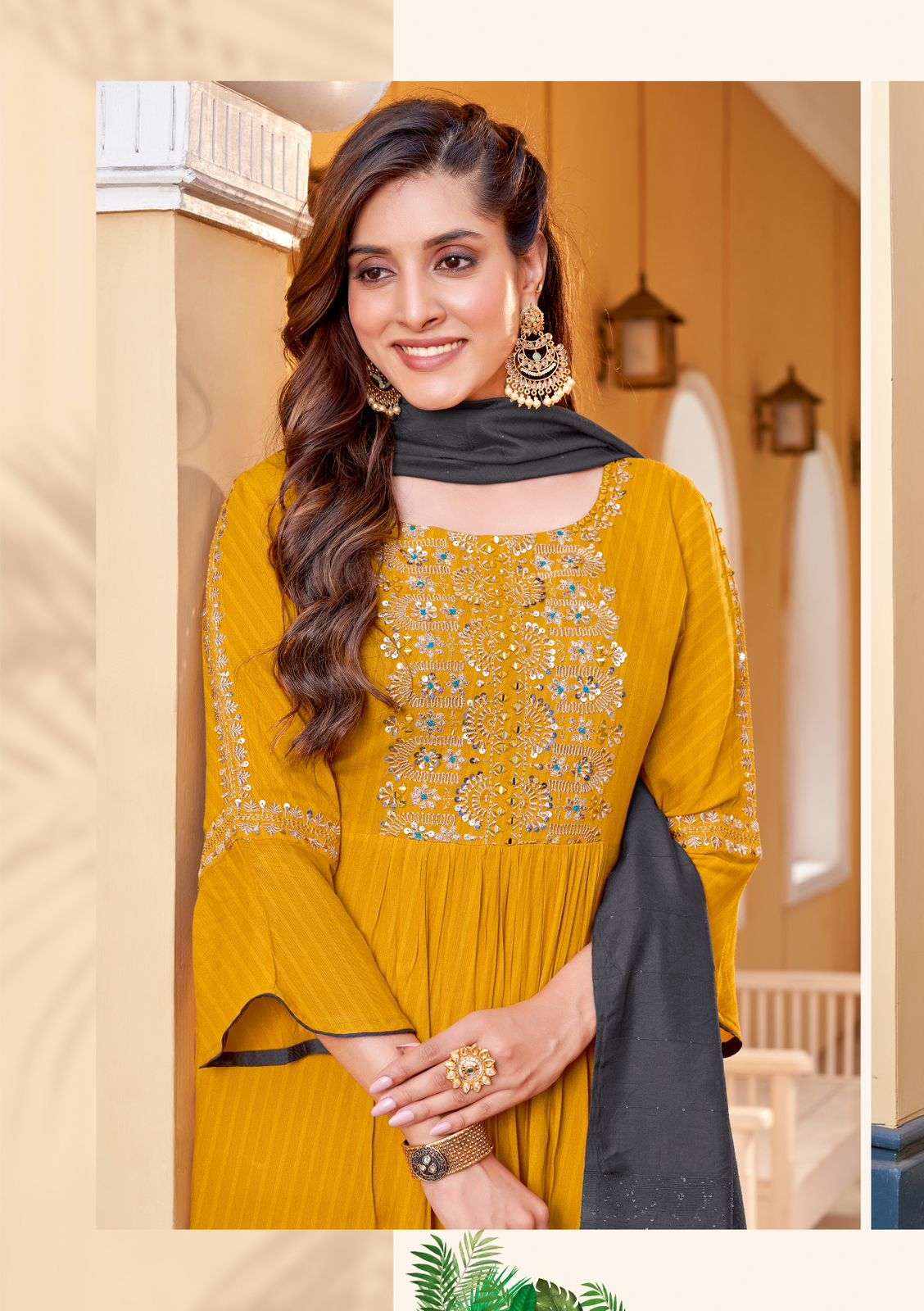 coral vol-2 by wooglee fashion 1007-1012 series trendy designer top bottom with dupatta set catalogue surat 