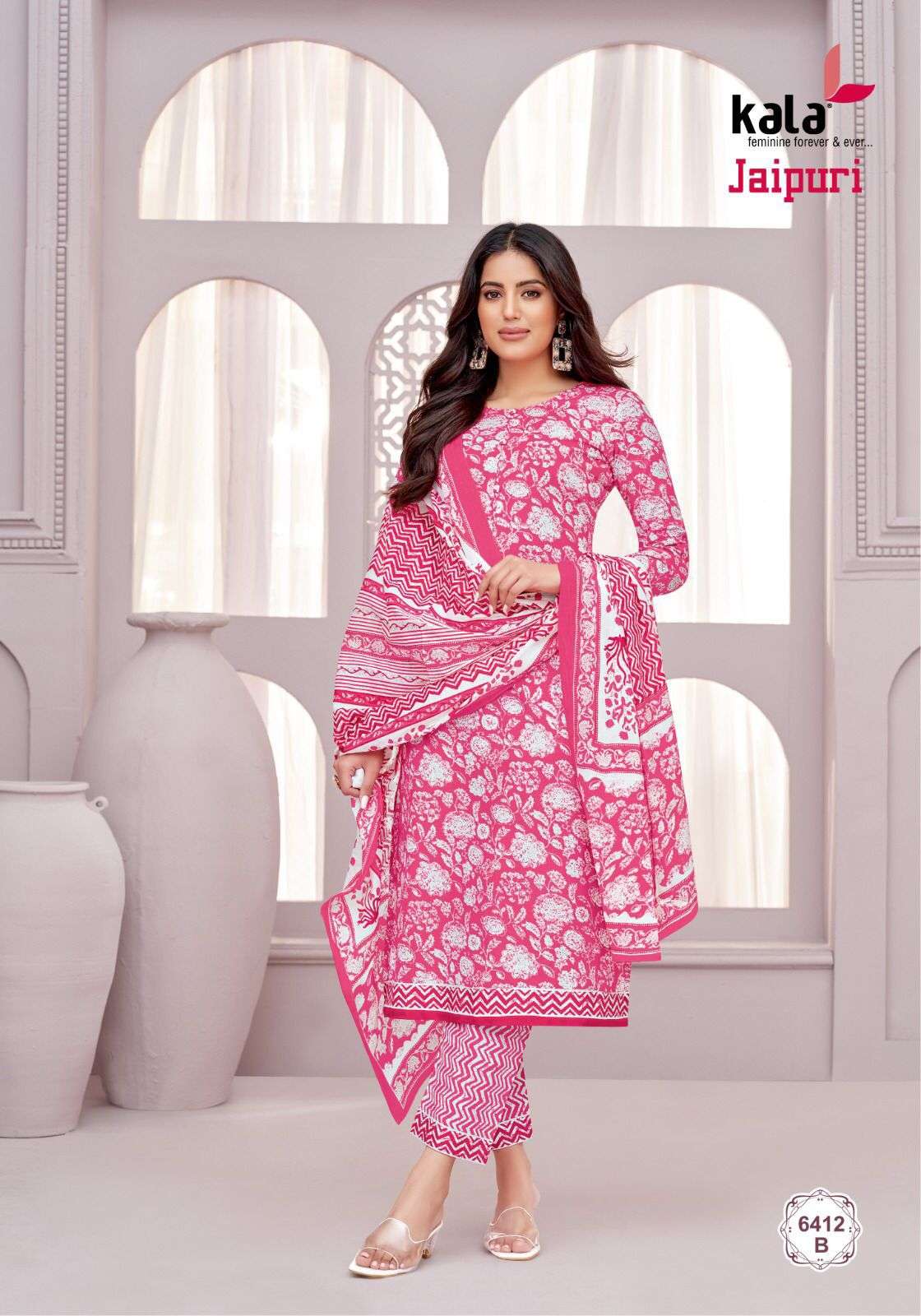 jaipuri vol-6 by tarika creation 6401-6412 series cotton designer indian suits catalogue online shopping surat gujarat 