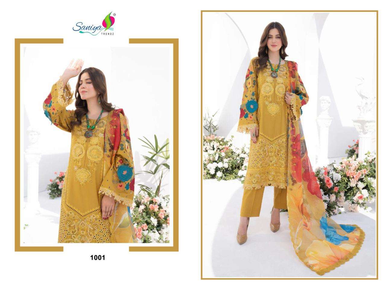 karma vol-1 by saniya trendz 1001-1003 series pakistani designer salwar kameez catalogue online surat gujarat 