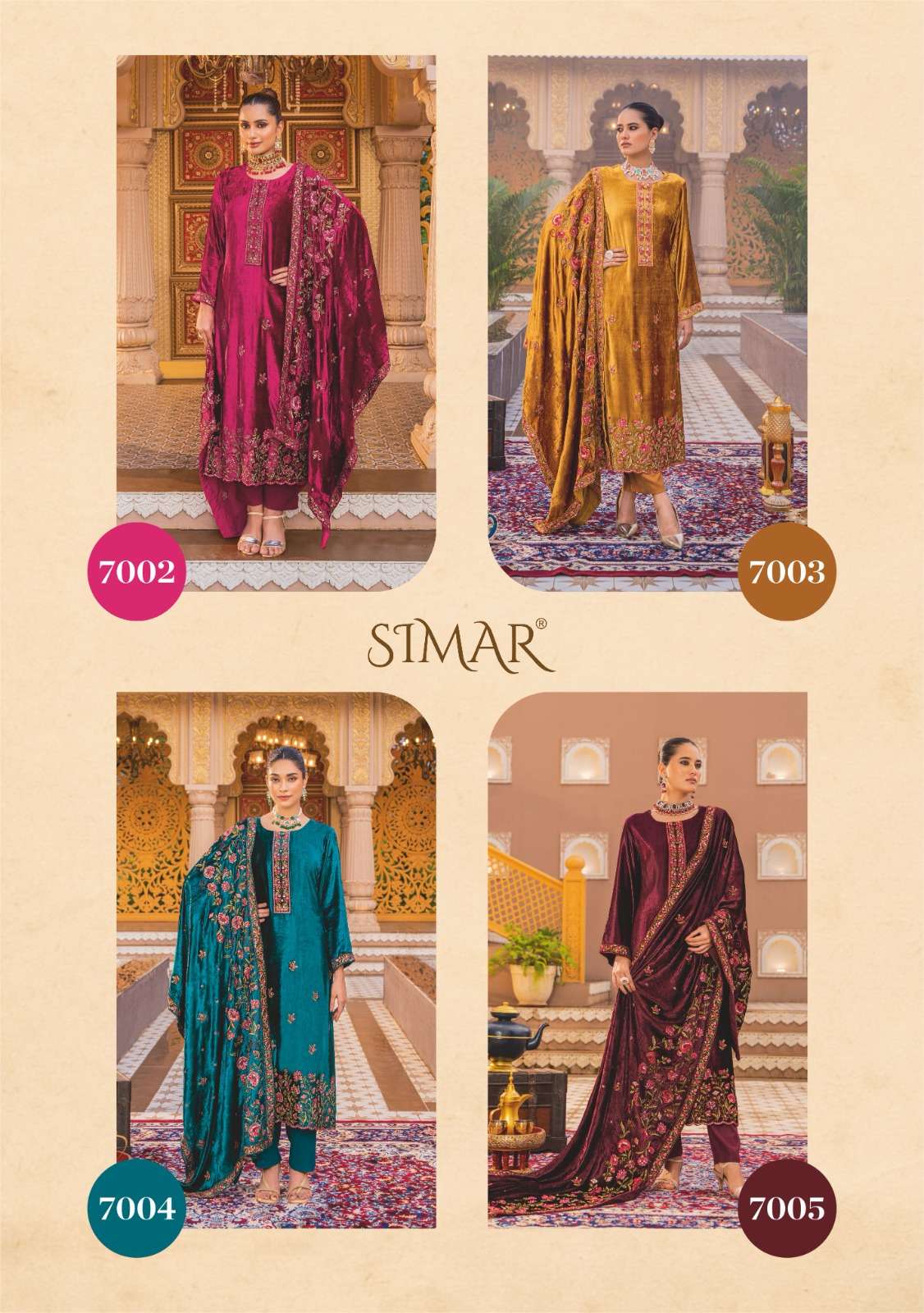 libas e khas by glossy exclusive party wear heavy viscose velvet suits catalogue manufacturer surat gujarat