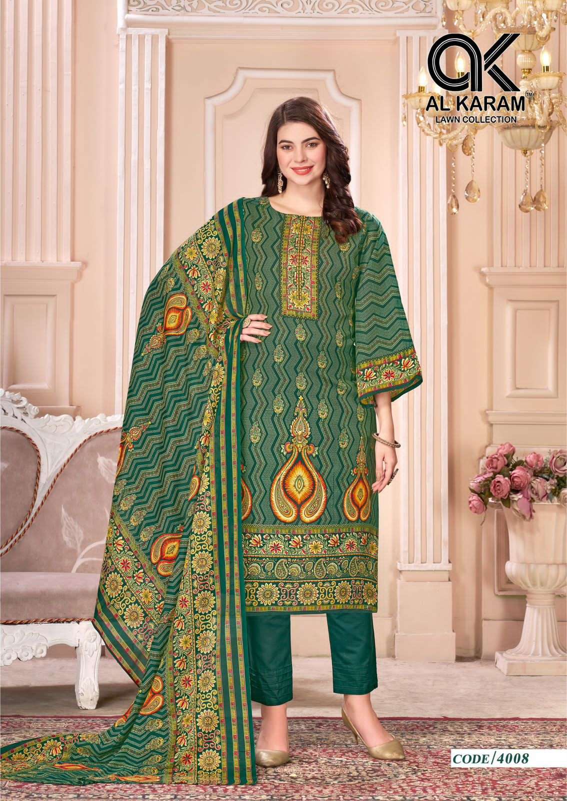 mahjabeen vol-4 by al karam 4001-4008 series pure soft cotton salwar kameez catalogue online shopping surat gujarat 