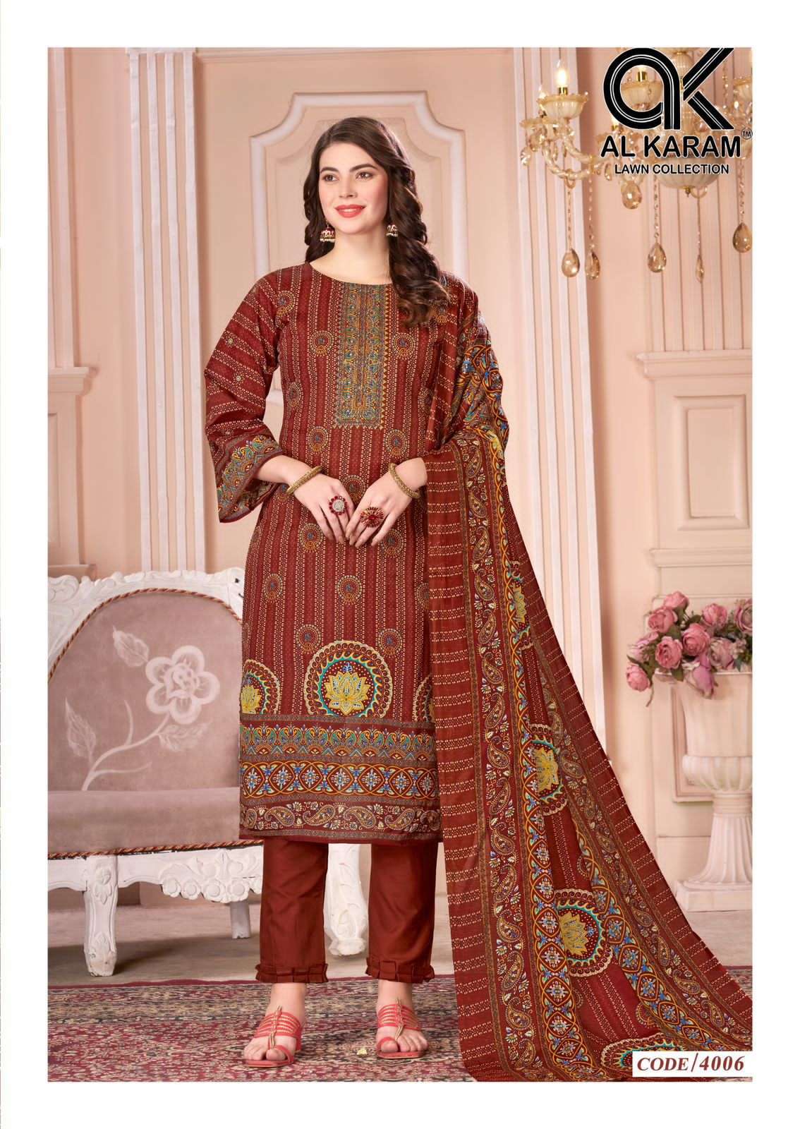 mahjabeen vol-4 by al karam 4001-4008 series pure soft cotton salwar kameez catalogue online shopping surat gujarat 