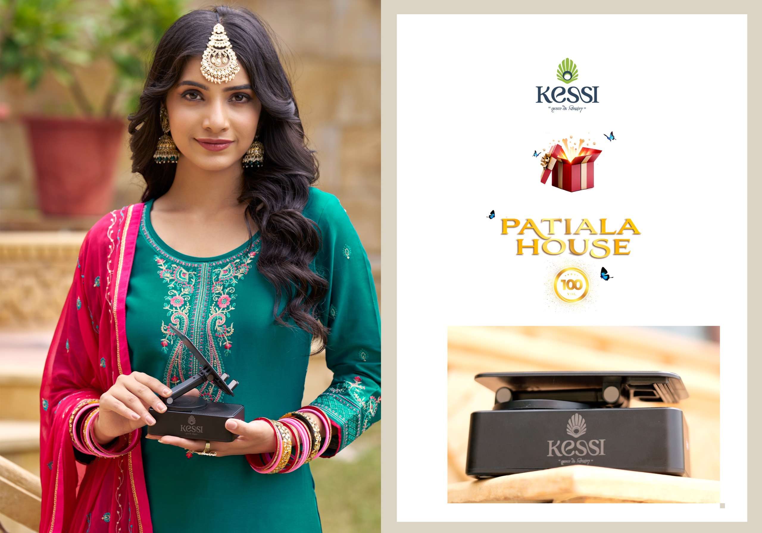patiala house vol-100 by kessi fabrics 14141-14148 series jam silk cotton with work festive wear dress material catalogue surat gujarat 