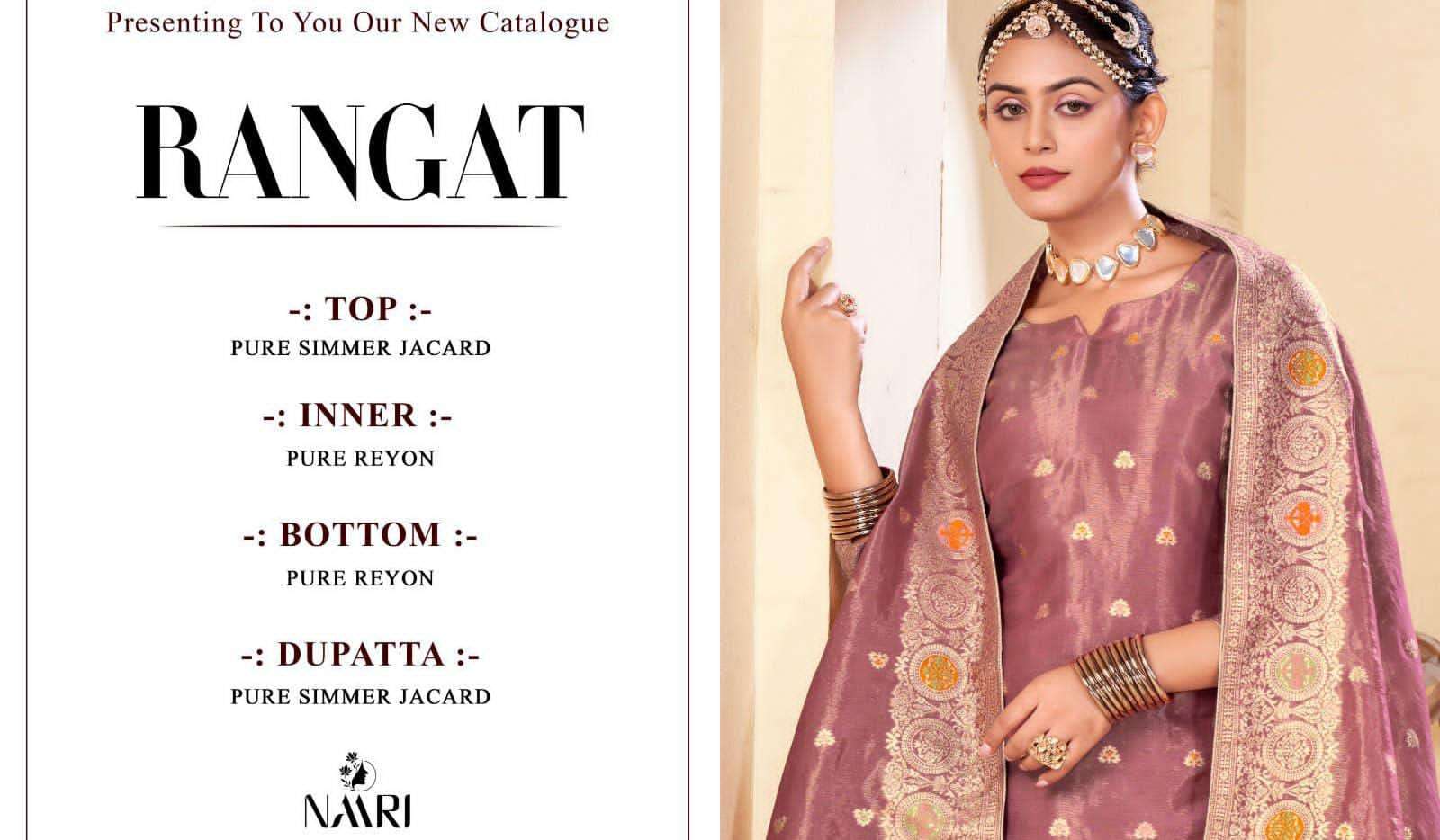 rangat by naari 97001-97004 series exclusive dress material catalogue online best rate surat gujarat 