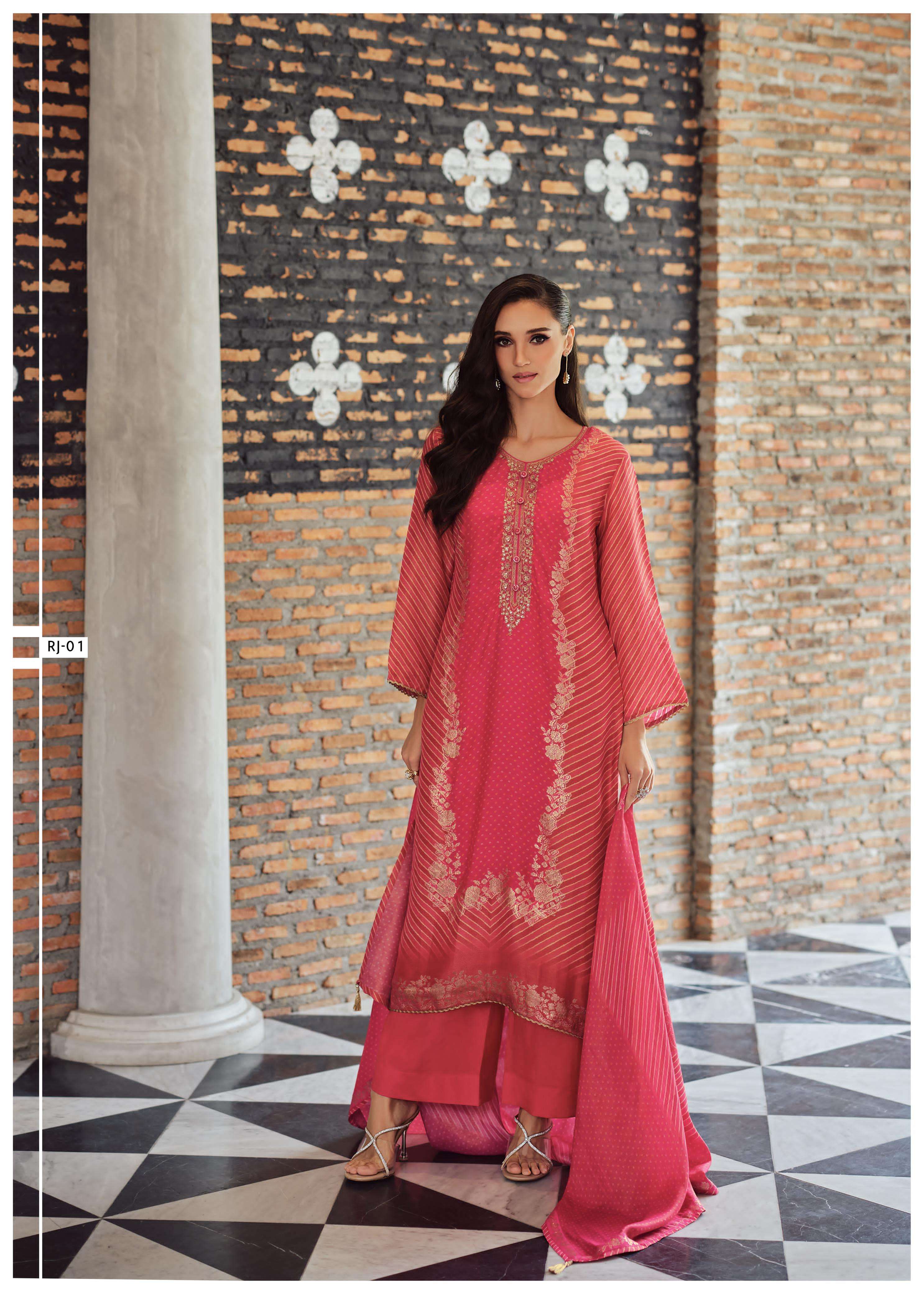ranjeesh by varsha fashion viscose designer heavy salwar suits catalogue online purchasing surat 