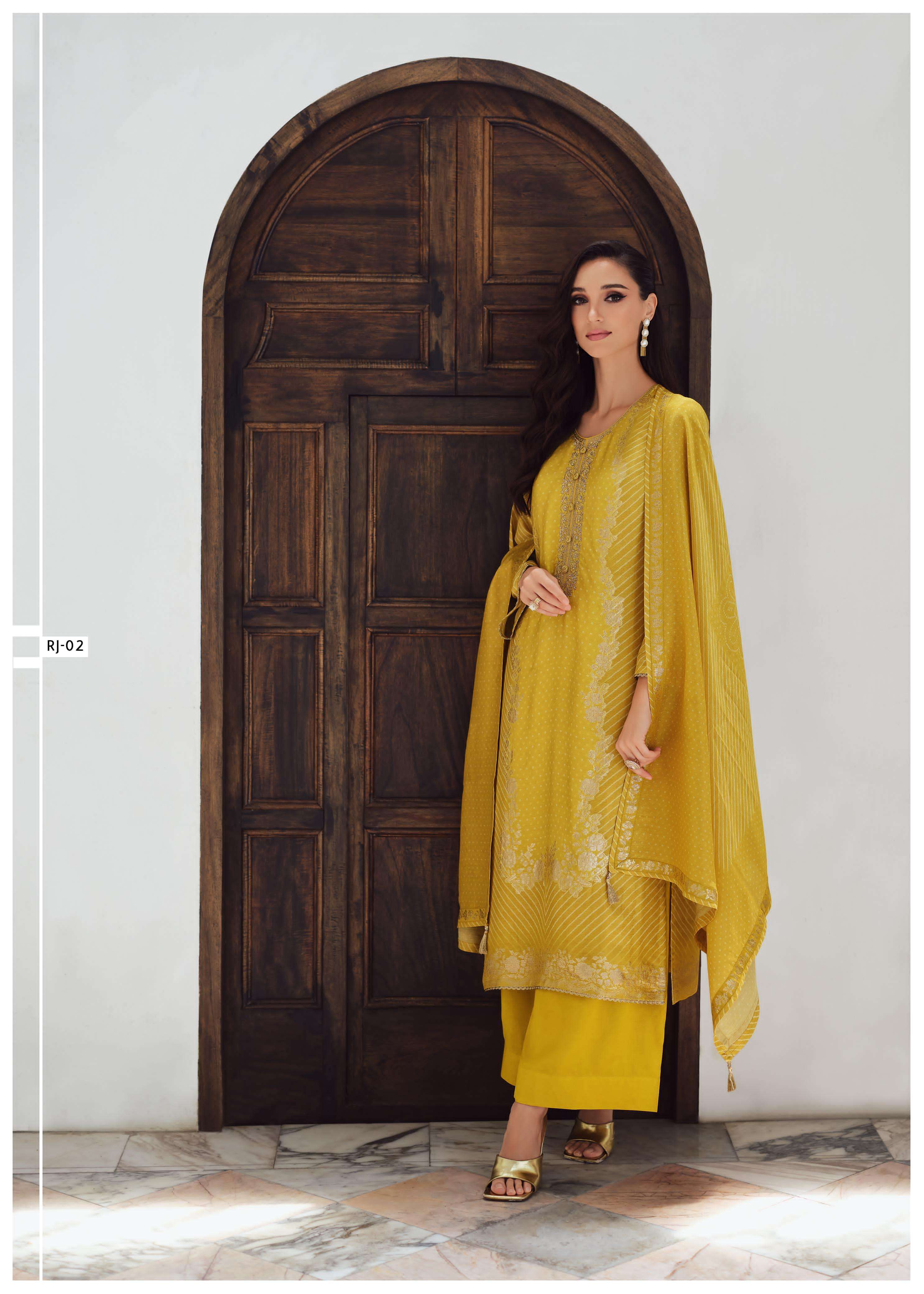 ranjeesh by varsha fashion viscose designer heavy salwar suits catalogue online purchasing surat 