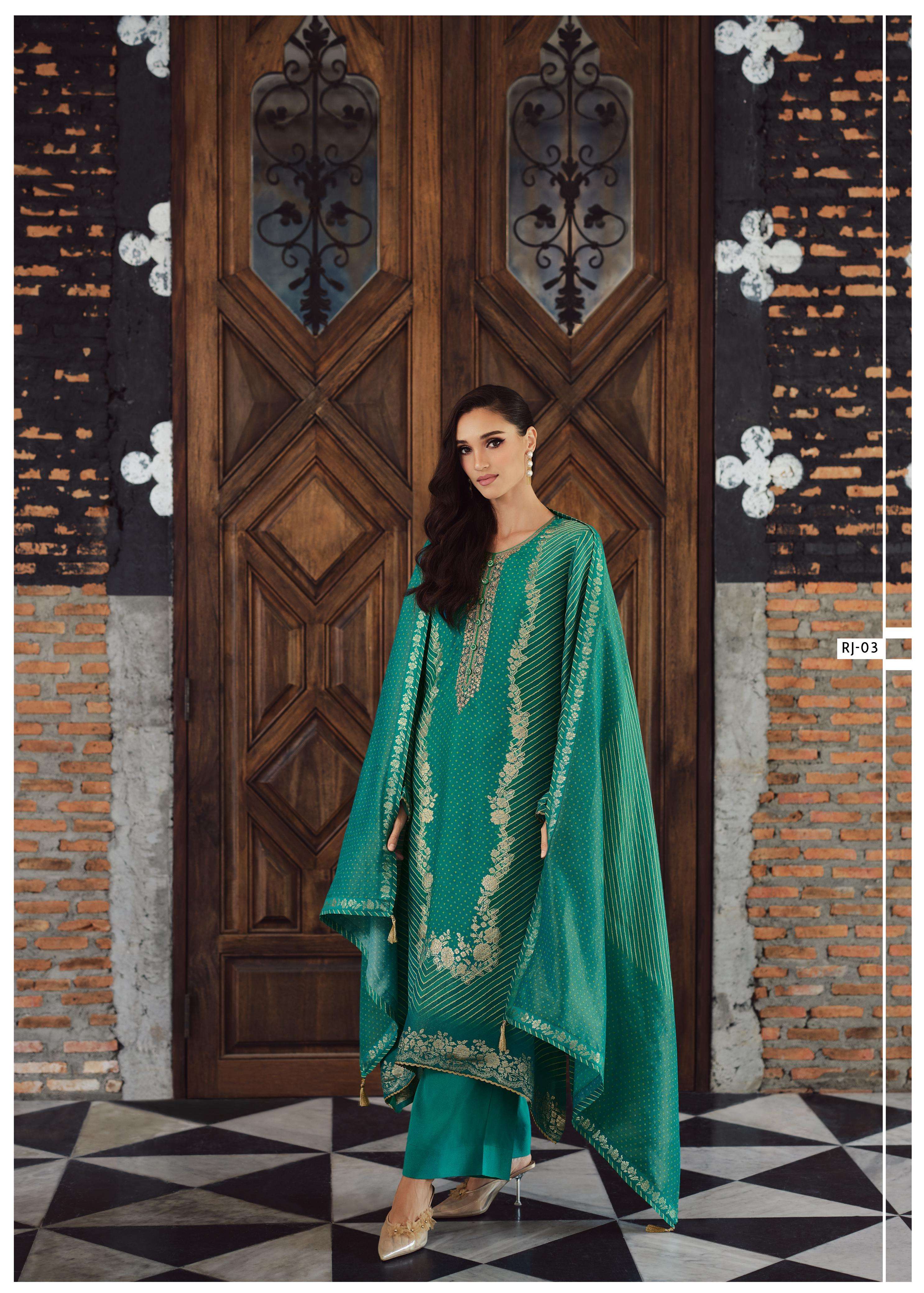 ranjeesh by varsha fashion viscose designer heavy salwar suits catalogue online purchasing surat 