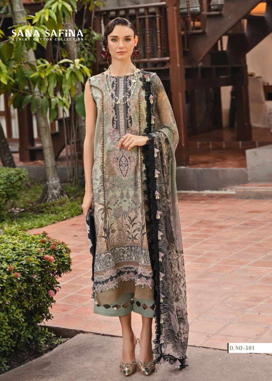sana safina vol-3 by al karam 301-306 series cotton pakistani salwar kameez catalogue online surat 