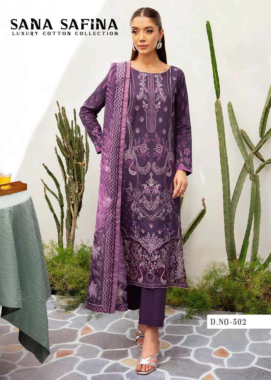 sana safina vol-3 by al karam 301-306 series cotton pakistani salwar kameez catalogue online surat 