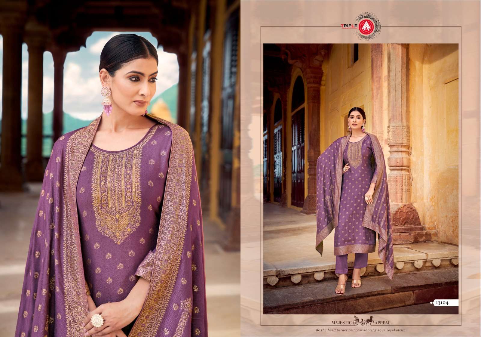 seeshmahal by triple aaa 13101-13106 series exclusive designer salwar kameez catalogue manufacturer surat 