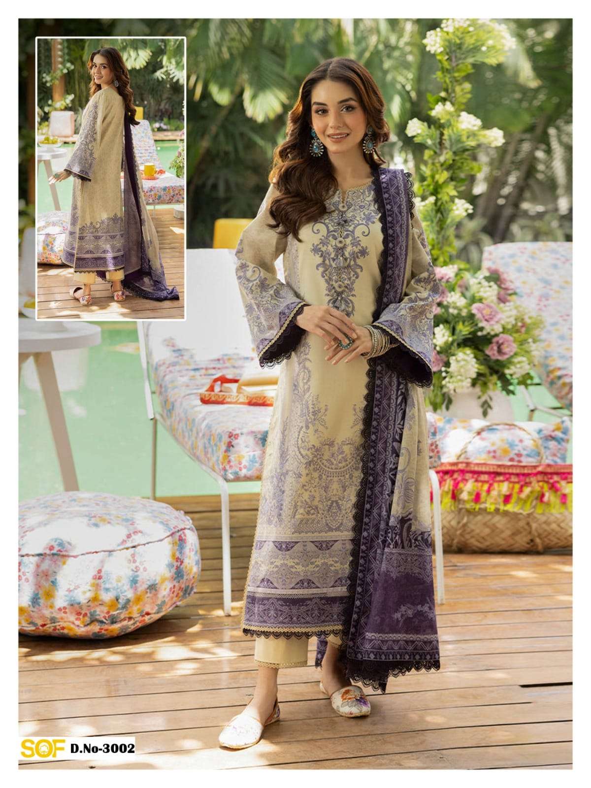 aliya b vol-3 by shree om fab 3001-3006 series latest designer pakistani suits material catalogue surat 