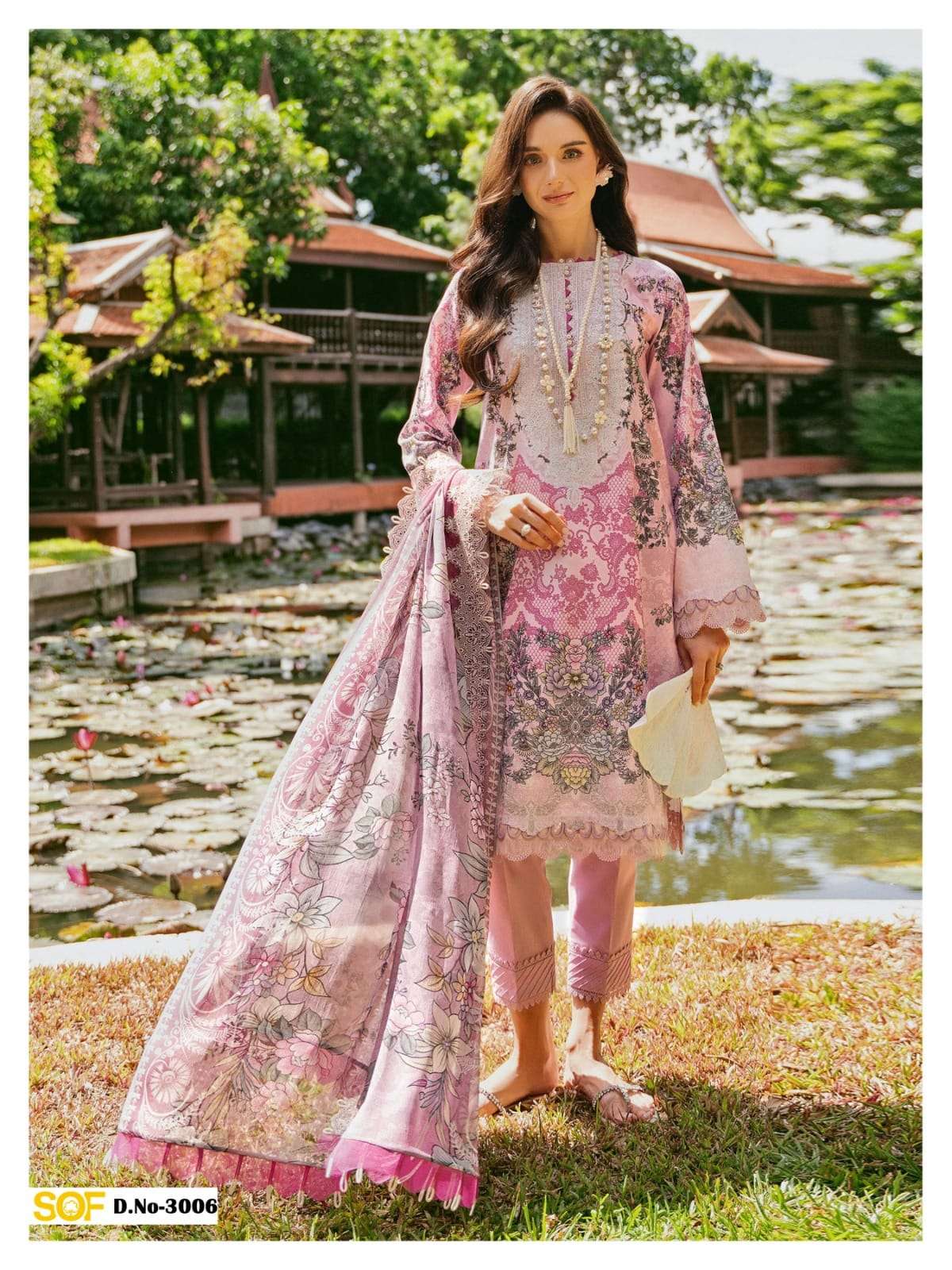 aliya b vol-3 by shree om fab 3001-3006 series latest designer pakistani suits material catalogue surat 