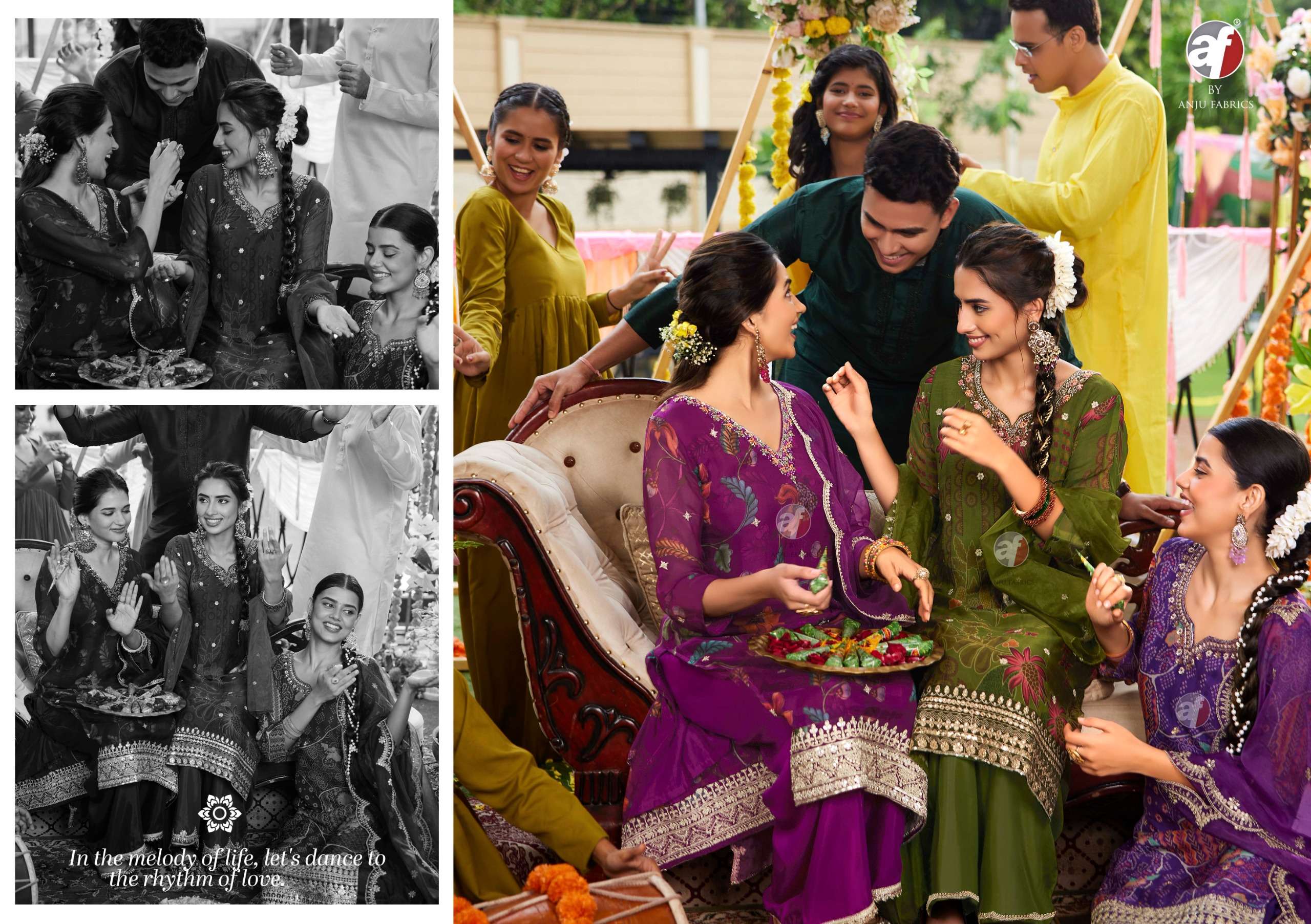 anju fabrics nazar vol-7 4051-4056 series festive special designer kurtis latest catalogue design 2024 