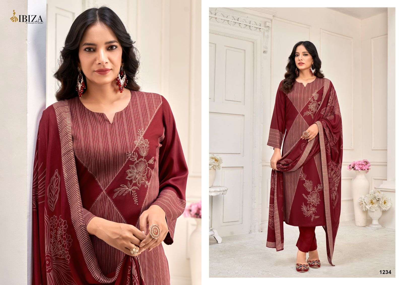 autumn by ibiza 1231-1234 series winter designer viscose pashmina salwar kameez catalogue online shopping surat 