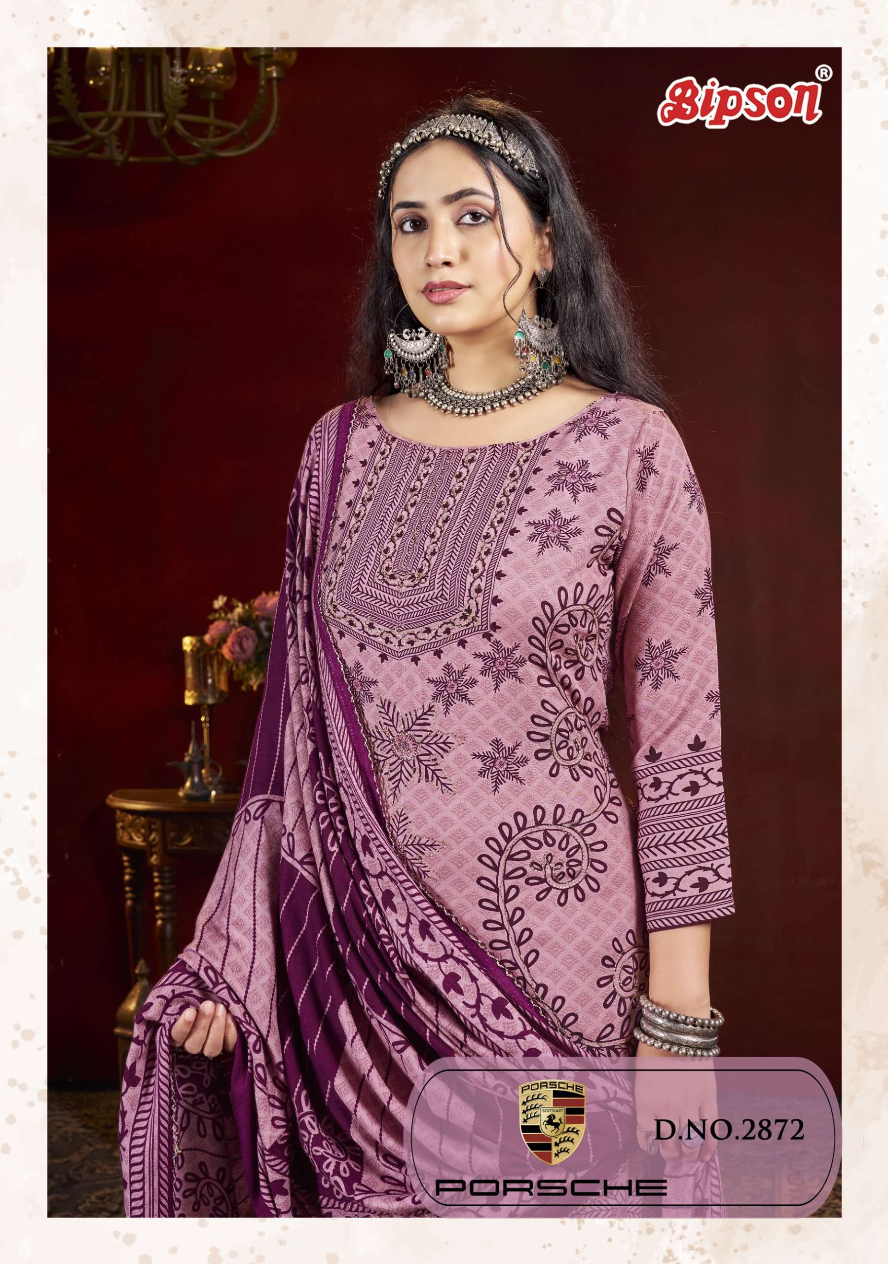 bipson prints porsche 2872 series upcoming winter season special viscose pashmina suits catalogue surat 