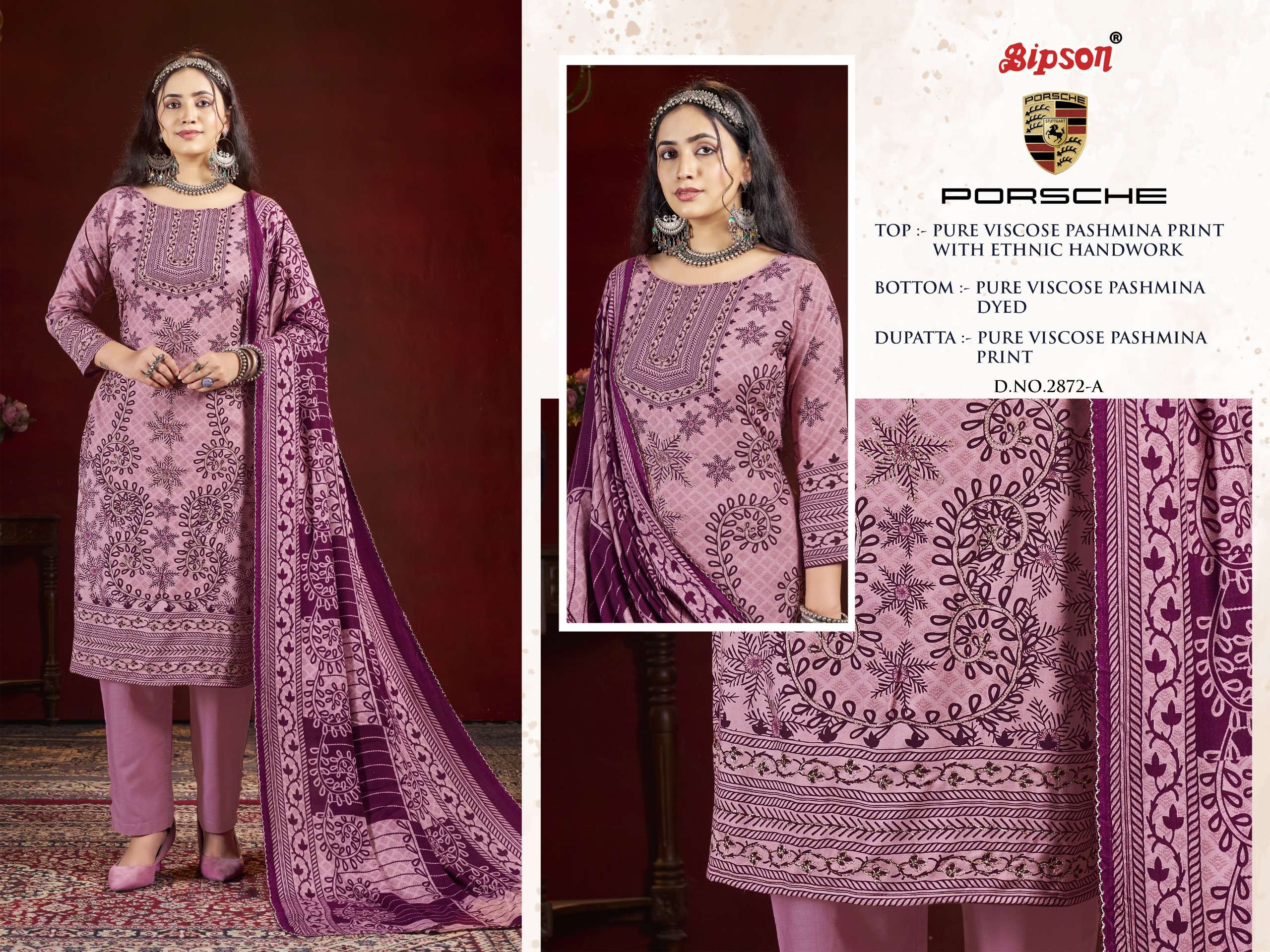 bipson prints porsche 2872 series upcoming winter season special viscose pashmina suits catalogue surat 