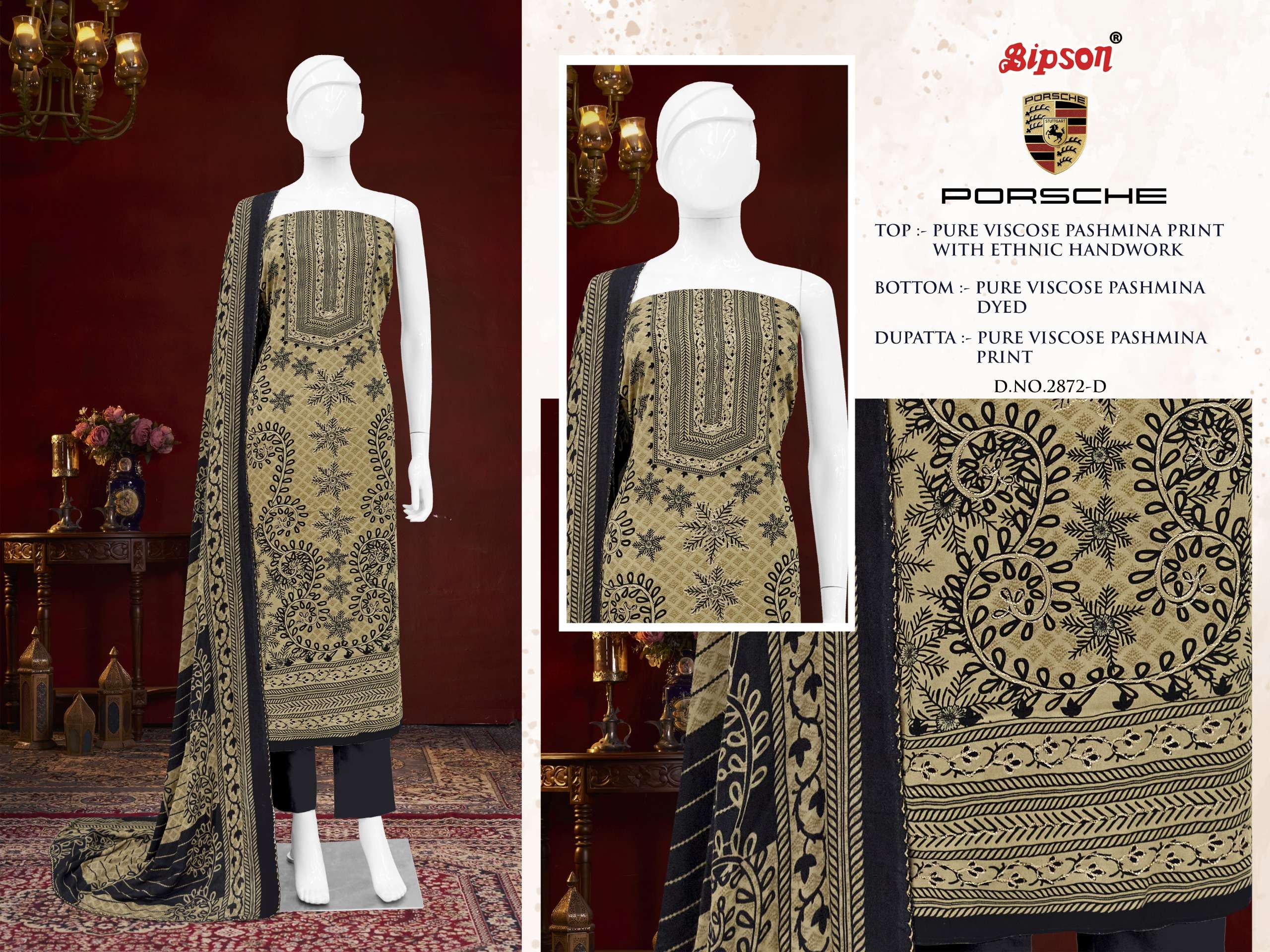 bipson prints porsche 2872 series upcoming winter season special viscose pashmina suits catalogue surat 