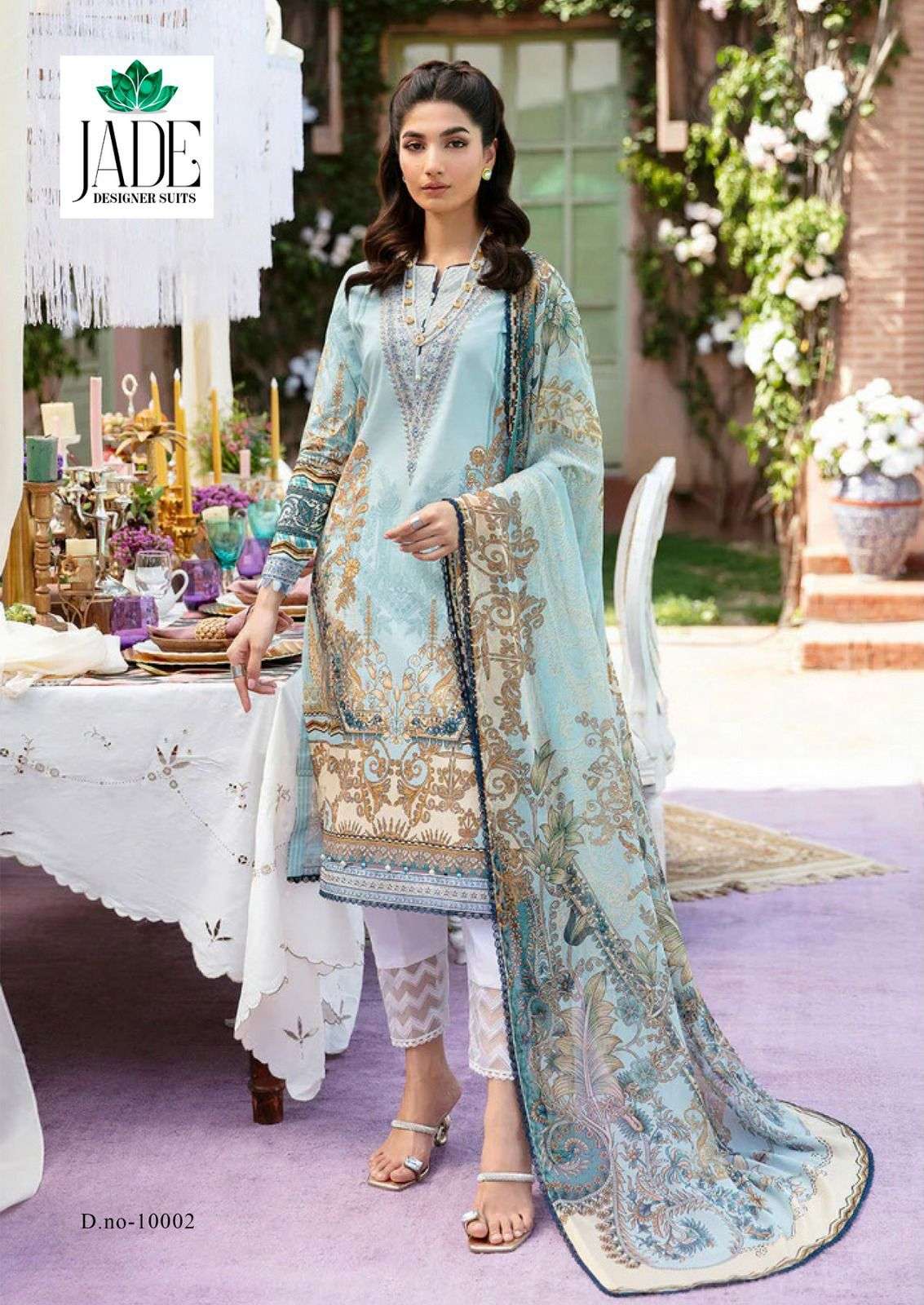 crimson vol-10 by jade 10001-10006 series exclusive karachi print lawn cotton wholesale rate catalogue surat 