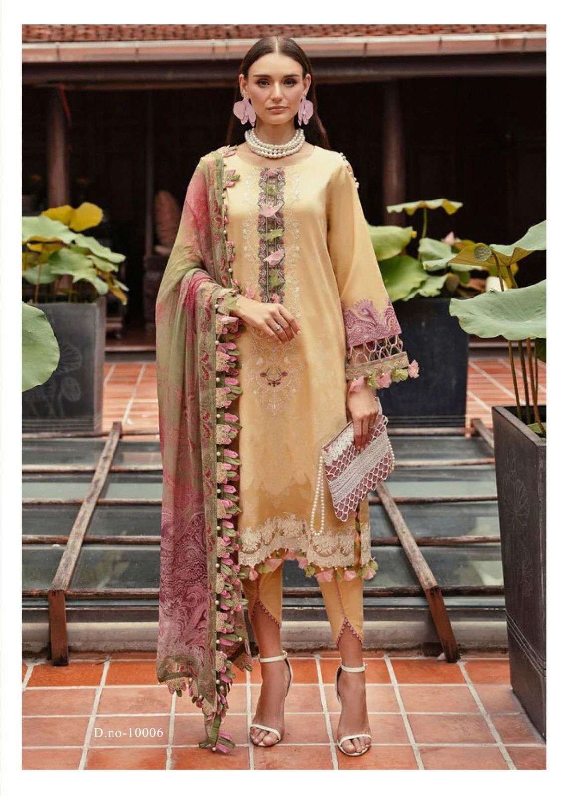 crimson vol-10 by jade 10001-10006 series exclusive karachi print lawn cotton wholesale rate catalogue surat 