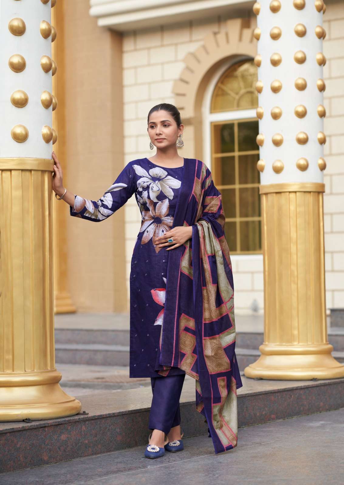 dua by yashika trends 1001-1008 series fancy designer unstich cotton salwar kameez catalogue wholesaler surat 