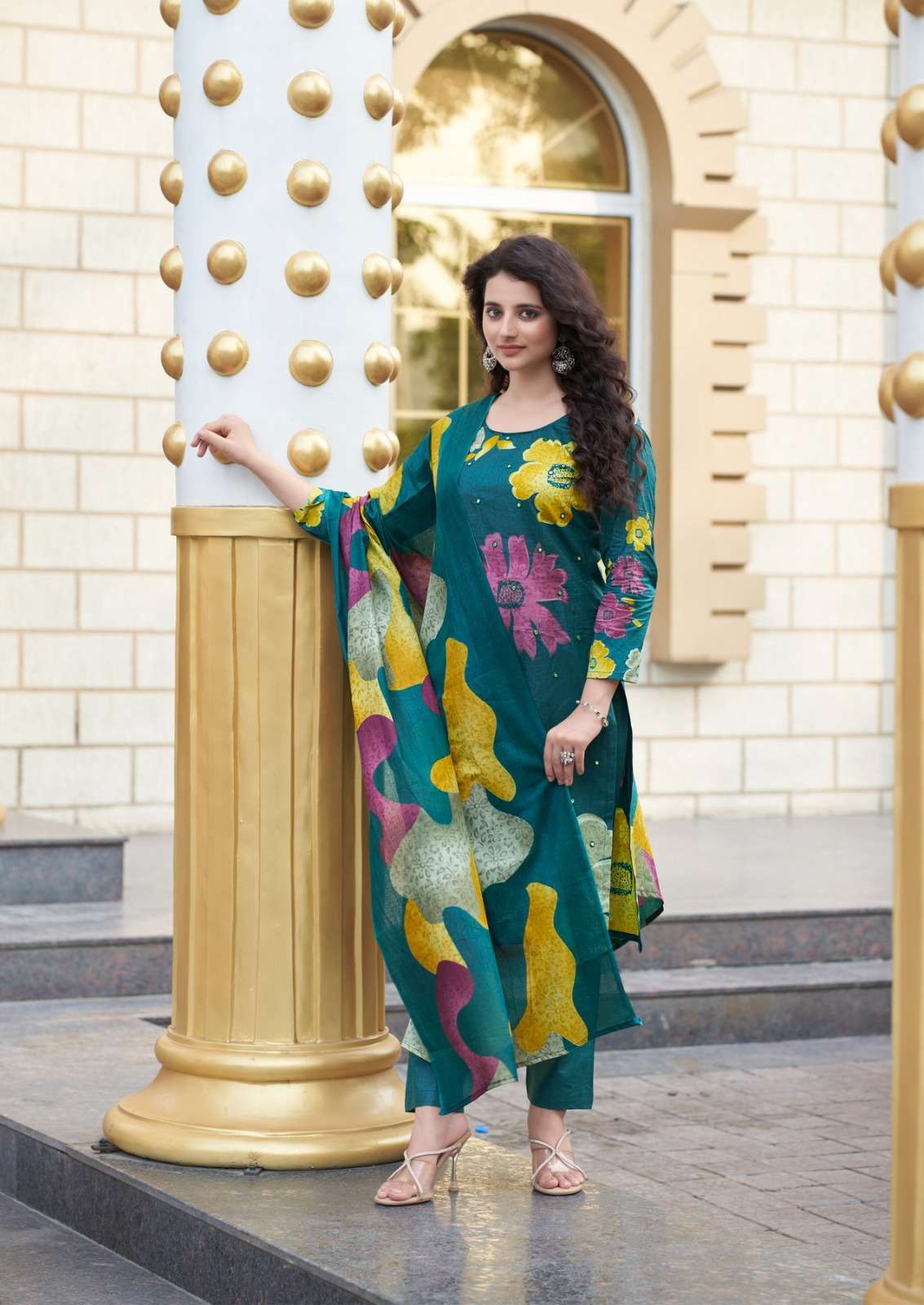 dua by yashika trends 1001-1008 series fancy designer unstich cotton salwar kameez catalogue wholesaler surat 