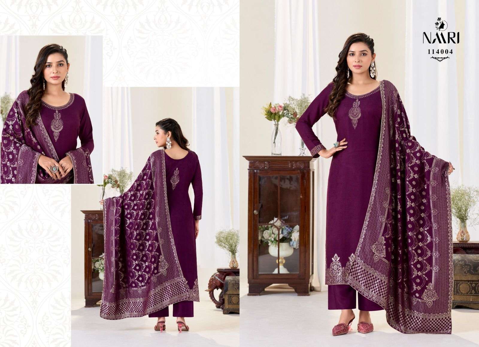 glori by naari 114001-114004 series fancy designer pure viscose pashmina dress material catalogue online shopping surat