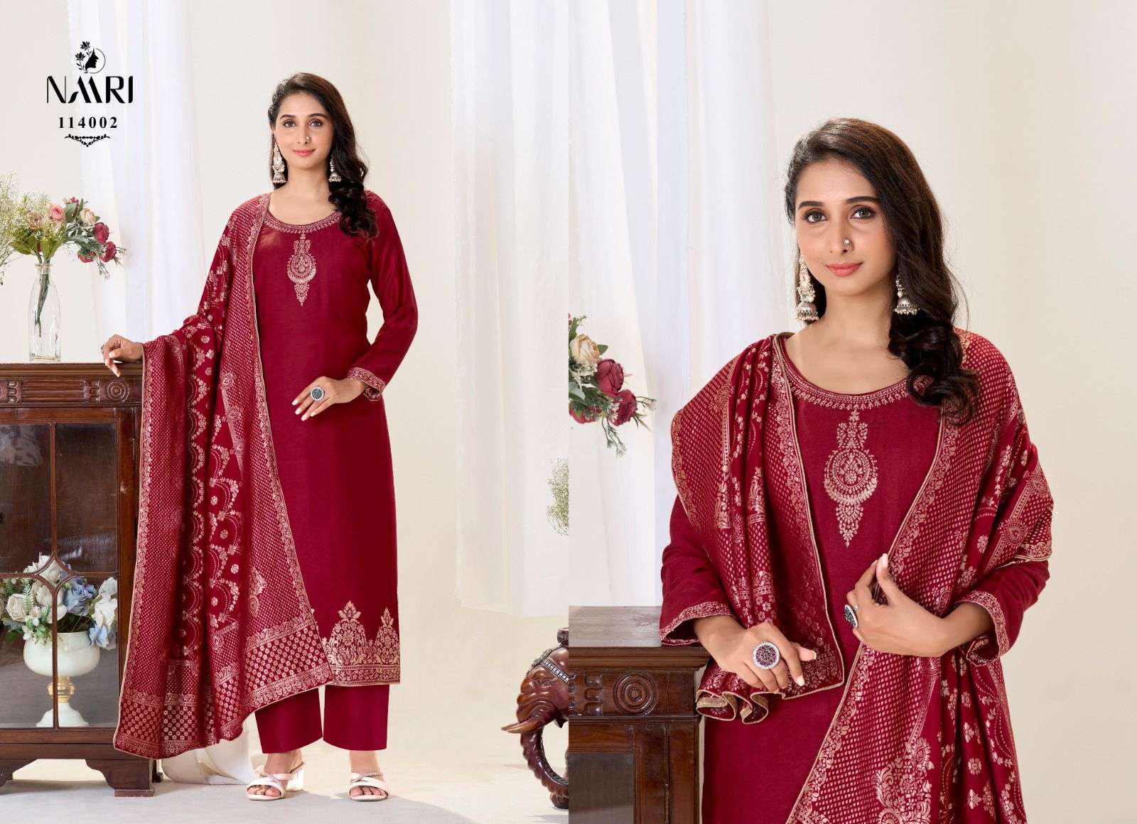 glori by naari 114001-114004 series fancy designer pure viscose pashmina dress material catalogue online shopping surat