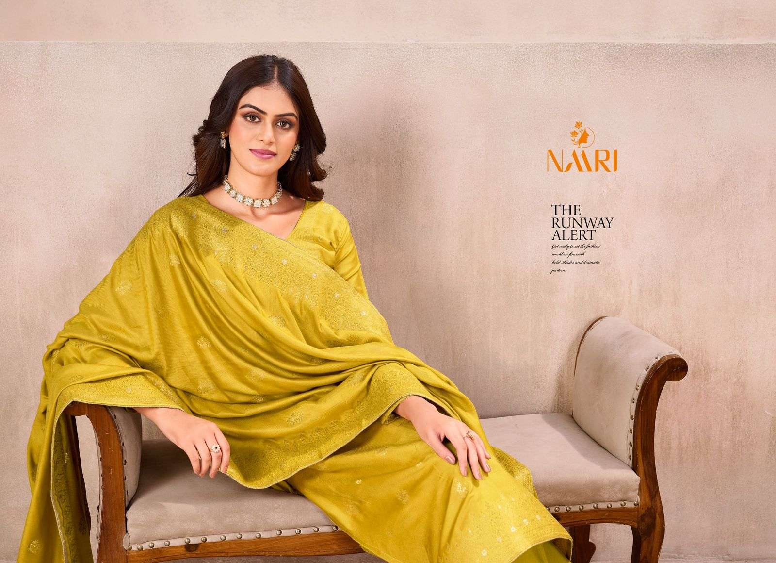 gul neer by naari 107001-107004 series winter special designer viscose pashmina salwar suits catalogue surat