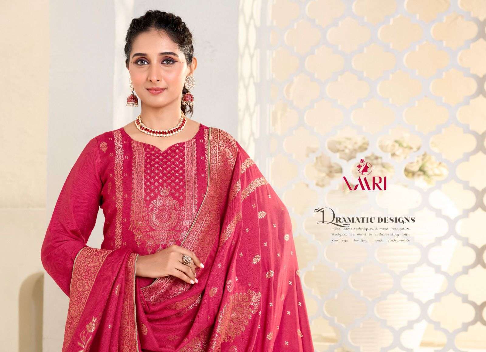 gulistan by naari 117001-117004 series exclusive designer viscose pashmina salwar suits catalogue online best rate surat